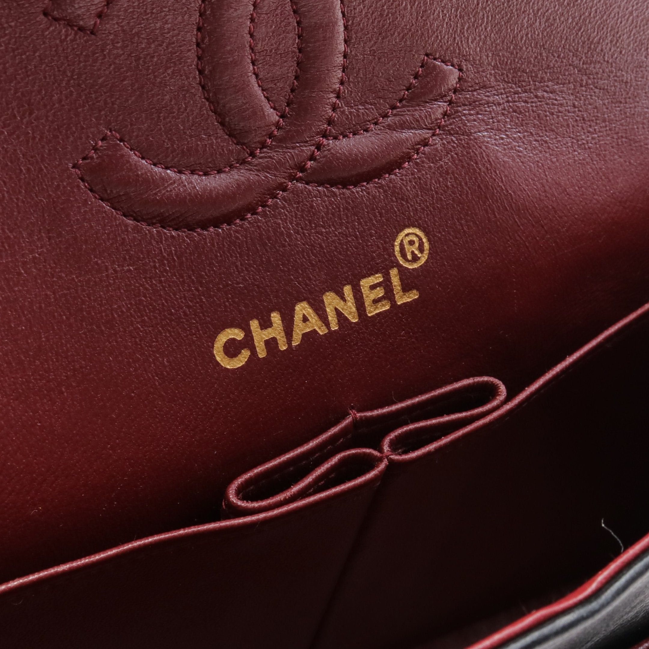 Chanel Chanel Matelasse Double Flap Chain Shoulder Bag Lambskin Navy Gold Hardware Size ONE SIZE - 4 Thumbnail