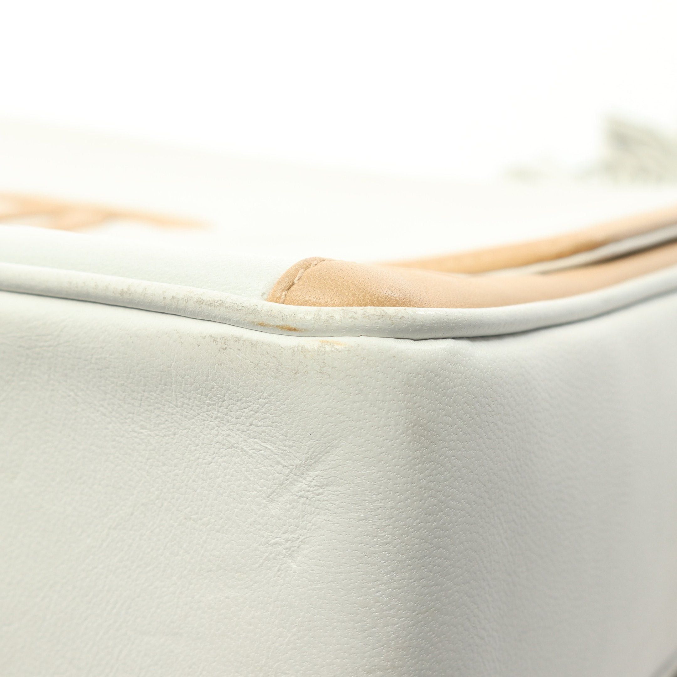 Chanel Chanel Coco Mark Chain Shoulder Bag Leather White Light Brown Gold Hardware Size ONE SIZE - 8 Thumbnail