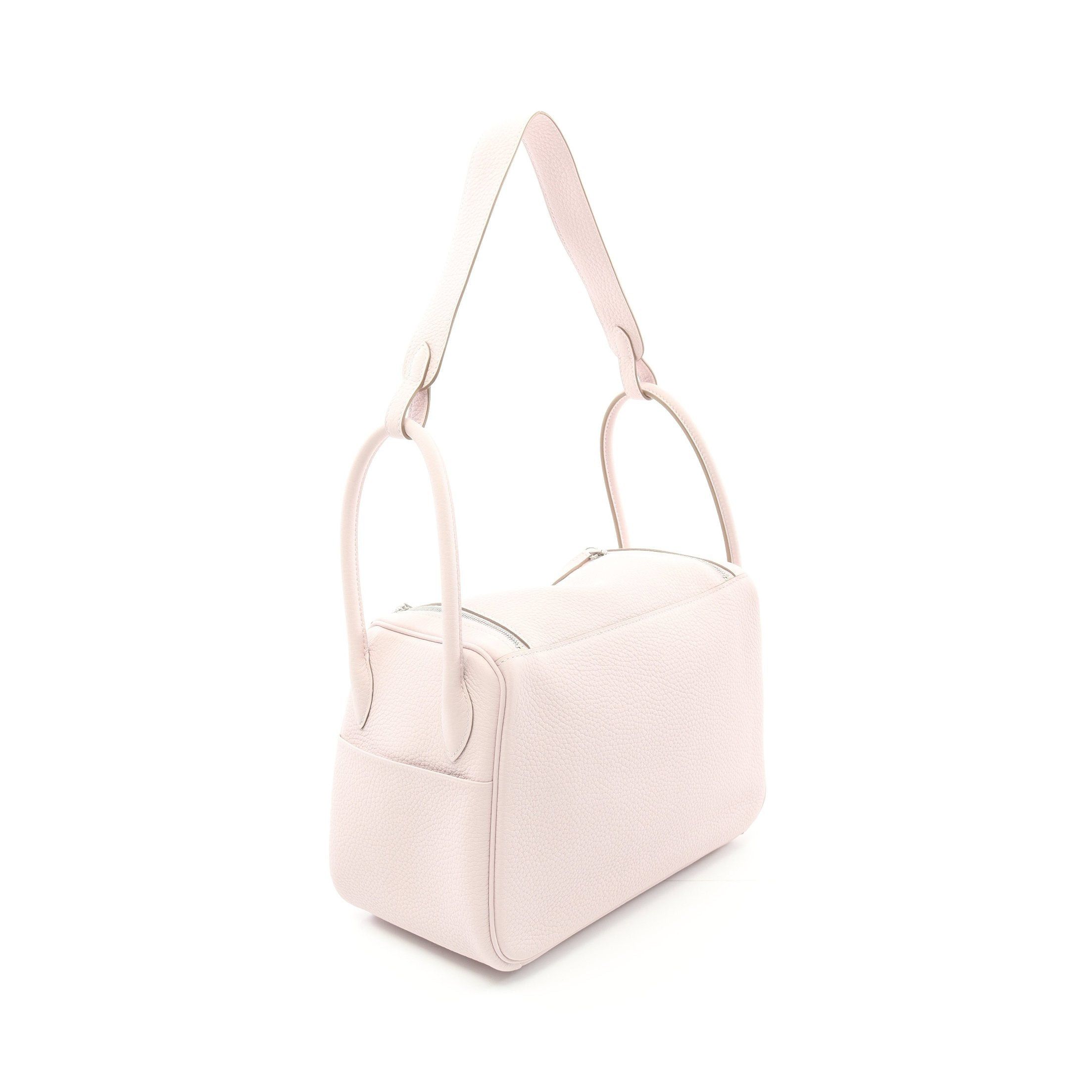 Hermes Hermes Lindy 26 Mauve Pail Shoulder Bag Togo Light Pink Silver Hardware Double Engraved Size ONE SIZE - 2 Thumbnail