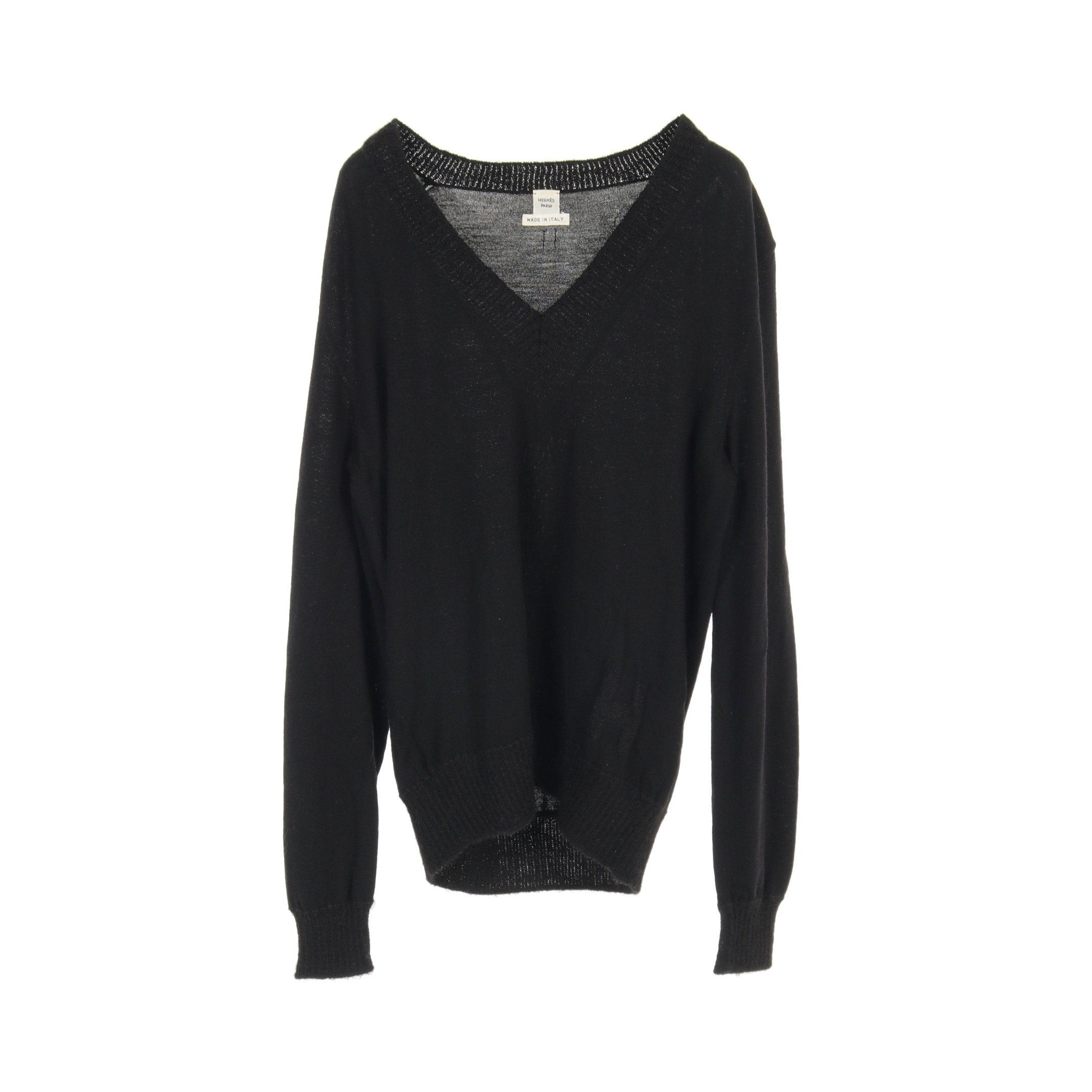 Hermes Hermes Cardigan Ensemble H Logo Wool Alpaca Black Size ONE SIZE - 3 Thumbnail