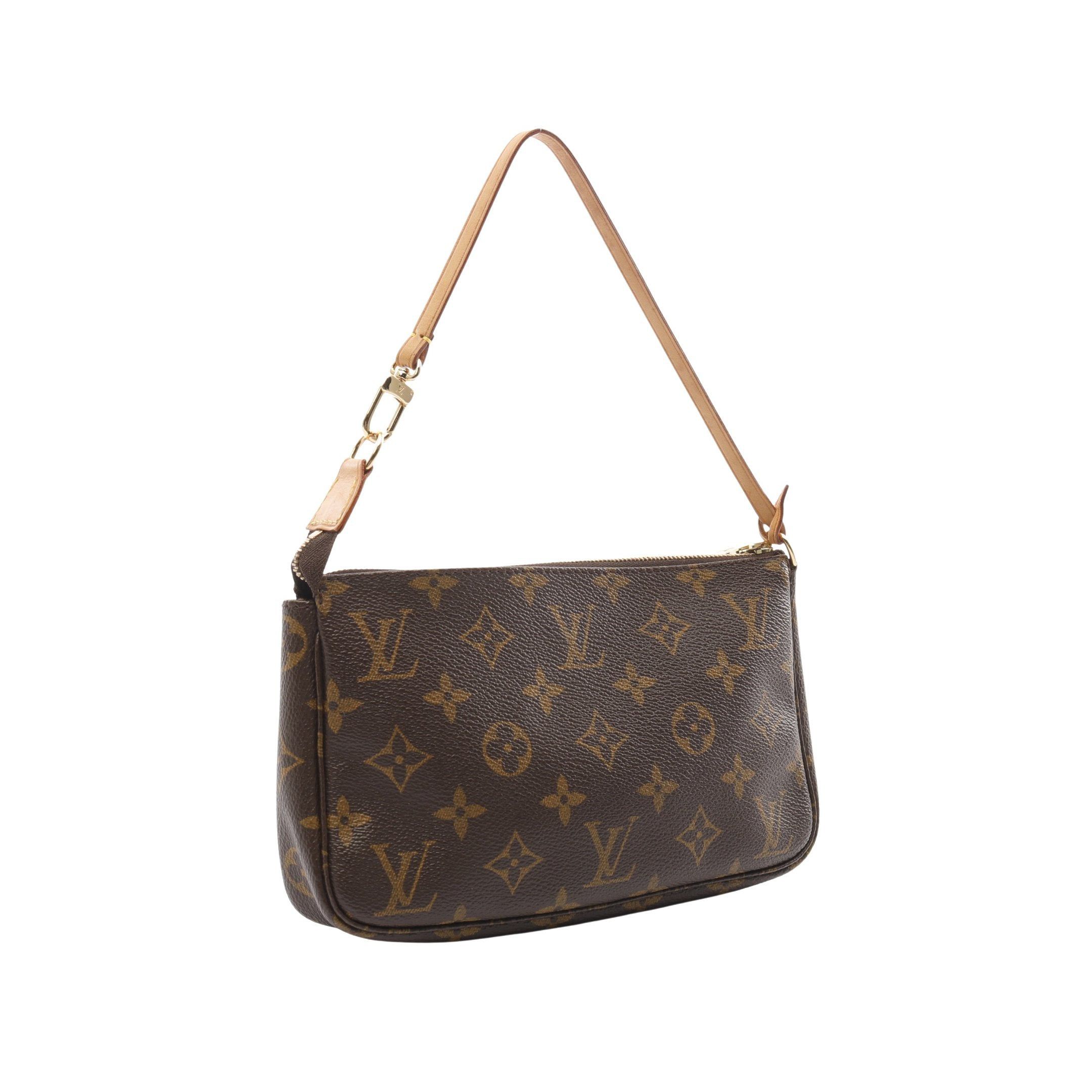 Louis Vuitton Louis Vuitton Pochette Accessoires Monogram Handbag Leather Brown Size ONE SIZE - 2 Thumbnail