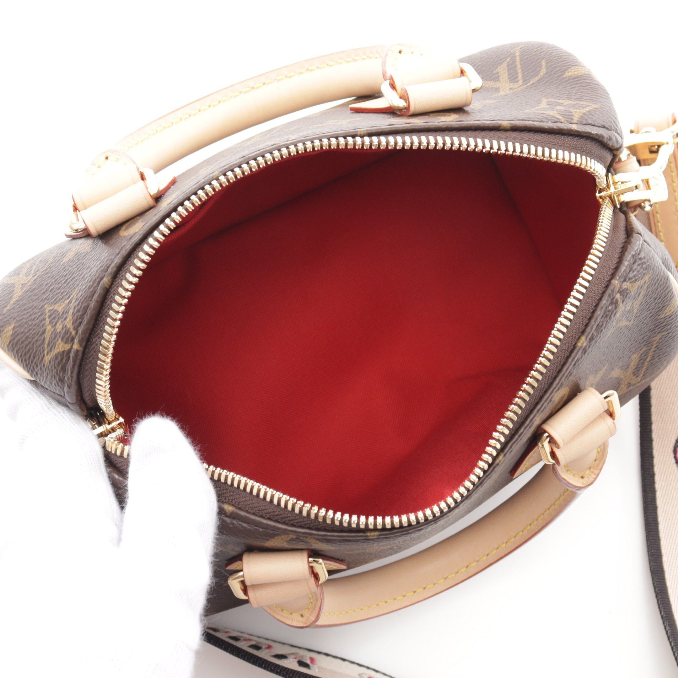 Louis Vuitton Louis Vuitton Speedy 20 Monogram Handbag Leather Brown Size ONE SIZE - 3 Thumbnail