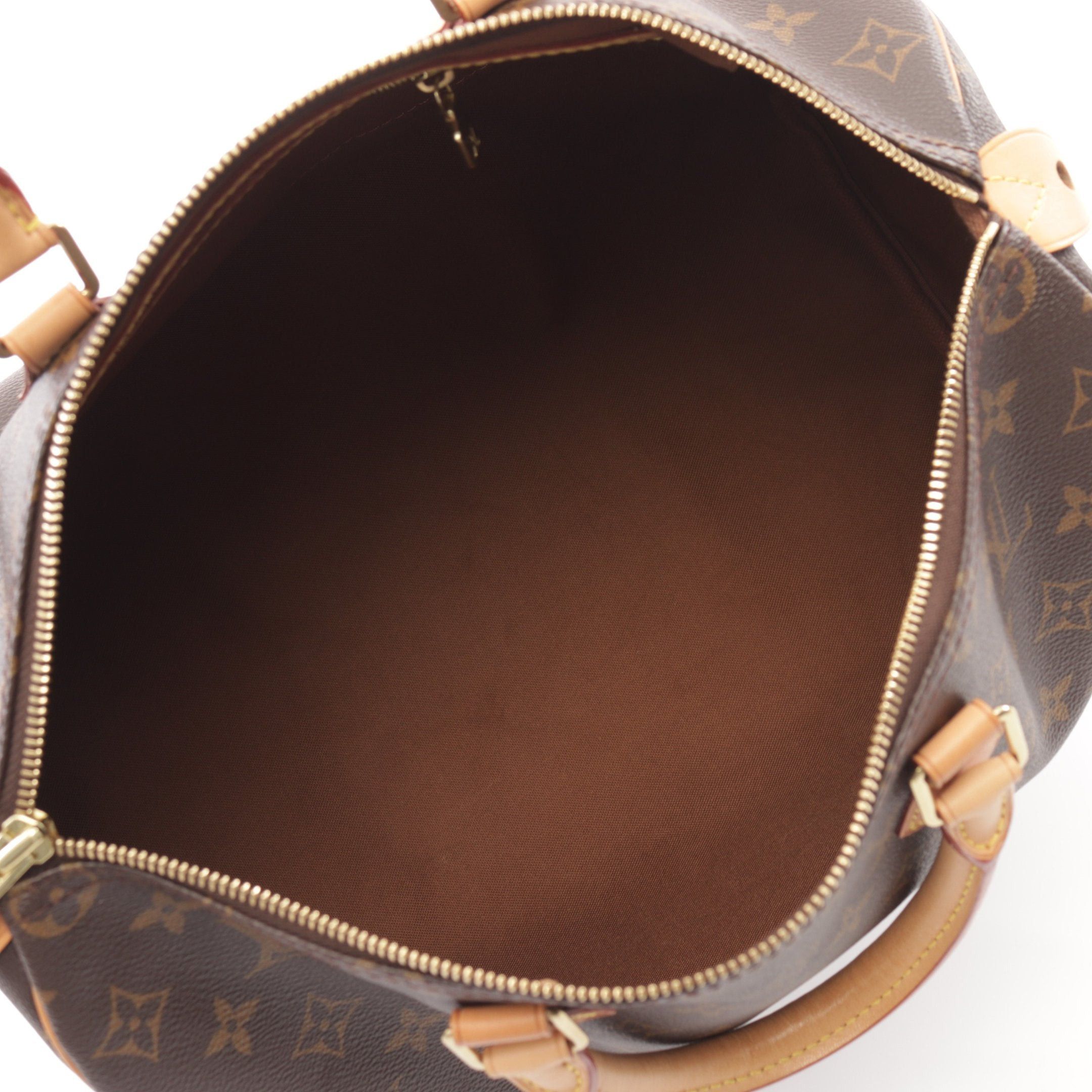 Louis Vuitton Louis Vuitton Speedy 35 Monogram Handbag Leather Brown Size ONE SIZE - 3 Thumbnail