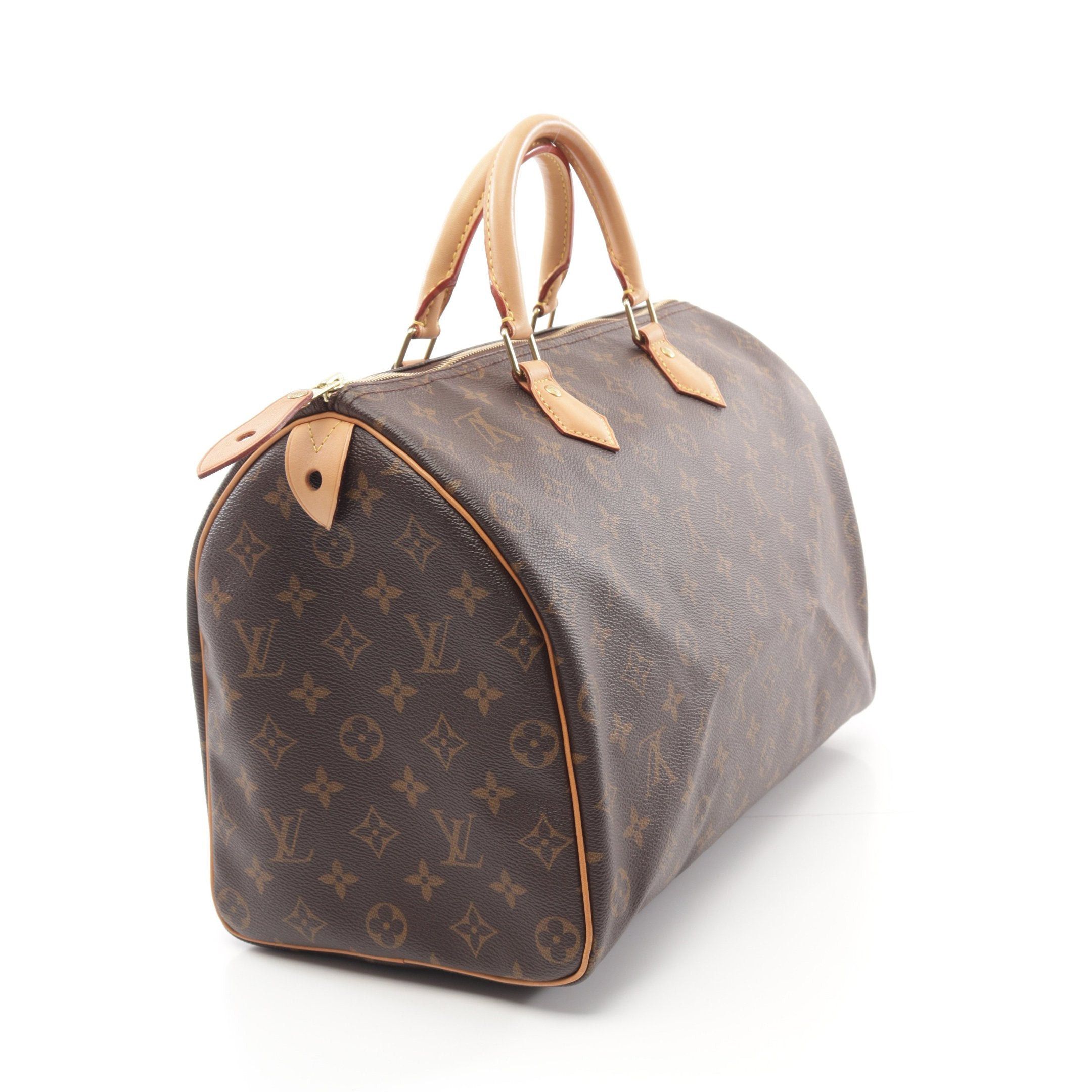 Louis Vuitton Louis Vuitton Speedy 35 Monogram Handbag Leather Brown Size ONE SIZE - 2 Thumbnail