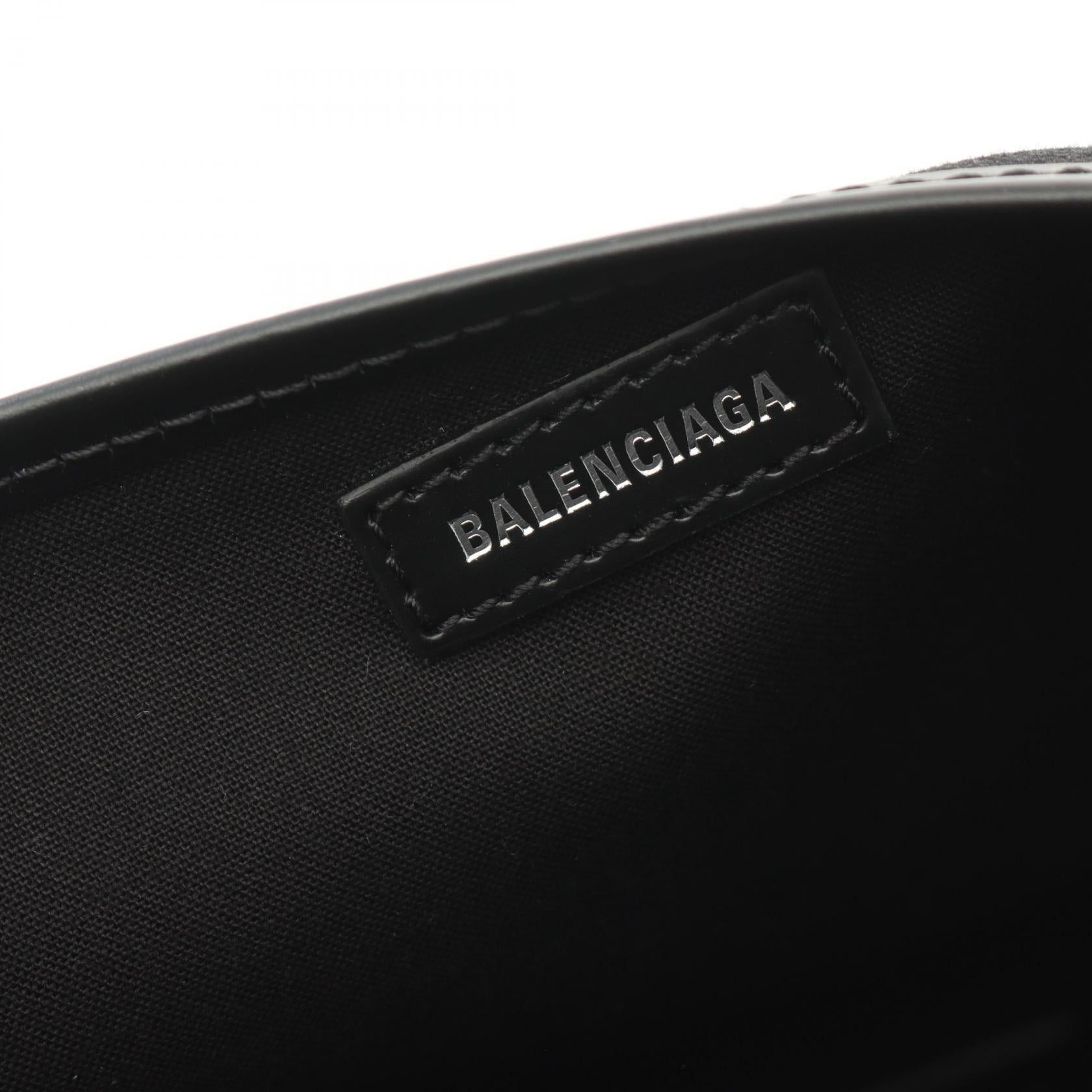 Balenciaga Balenciaga Navy Cabas S Hippopotamus Handbag Tote Bag Canvas Leather Black Size ONE SIZE - 4 Thumbnail