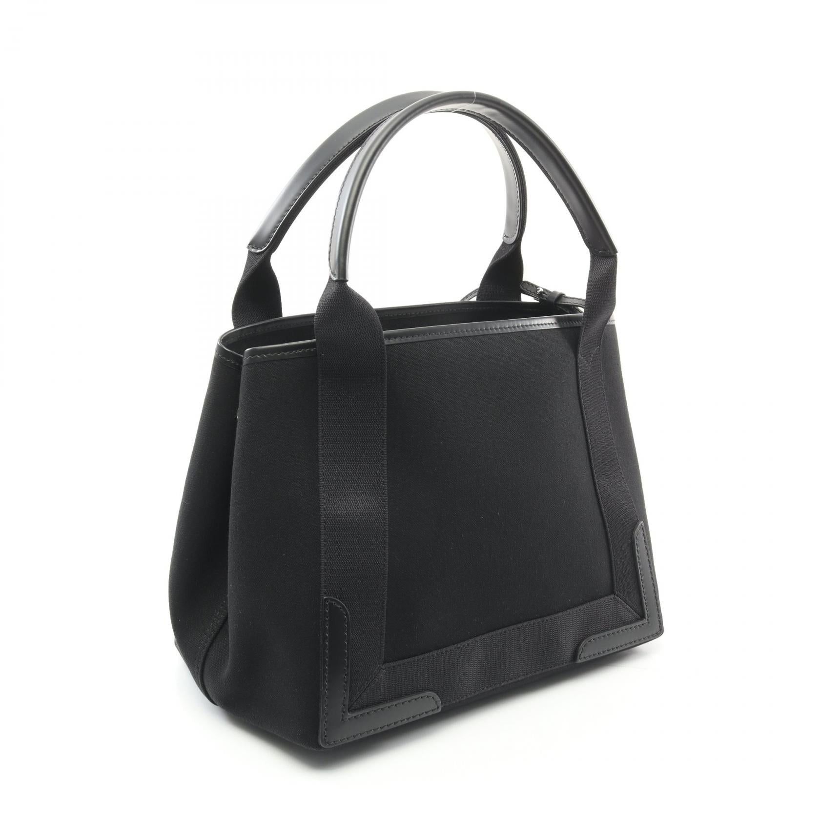 Balenciaga Balenciaga Navy Cabas S Hippopotamus Handbag Tote Bag Canvas Leather Black Size ONE SIZE - 2 Thumbnail