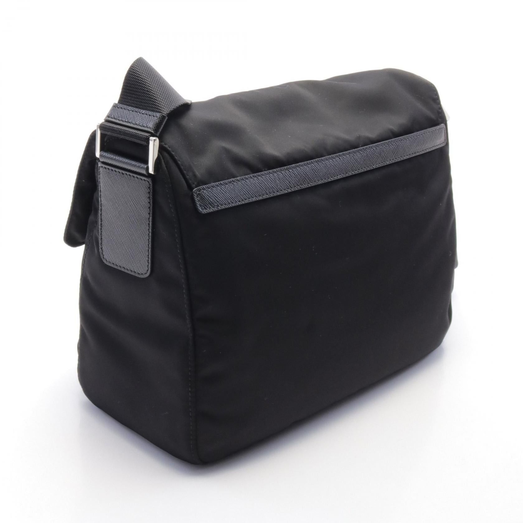 Prada Prada Vela Shoulder Bag Nylon Leather Black Size ONE SIZE - 2 Thumbnail