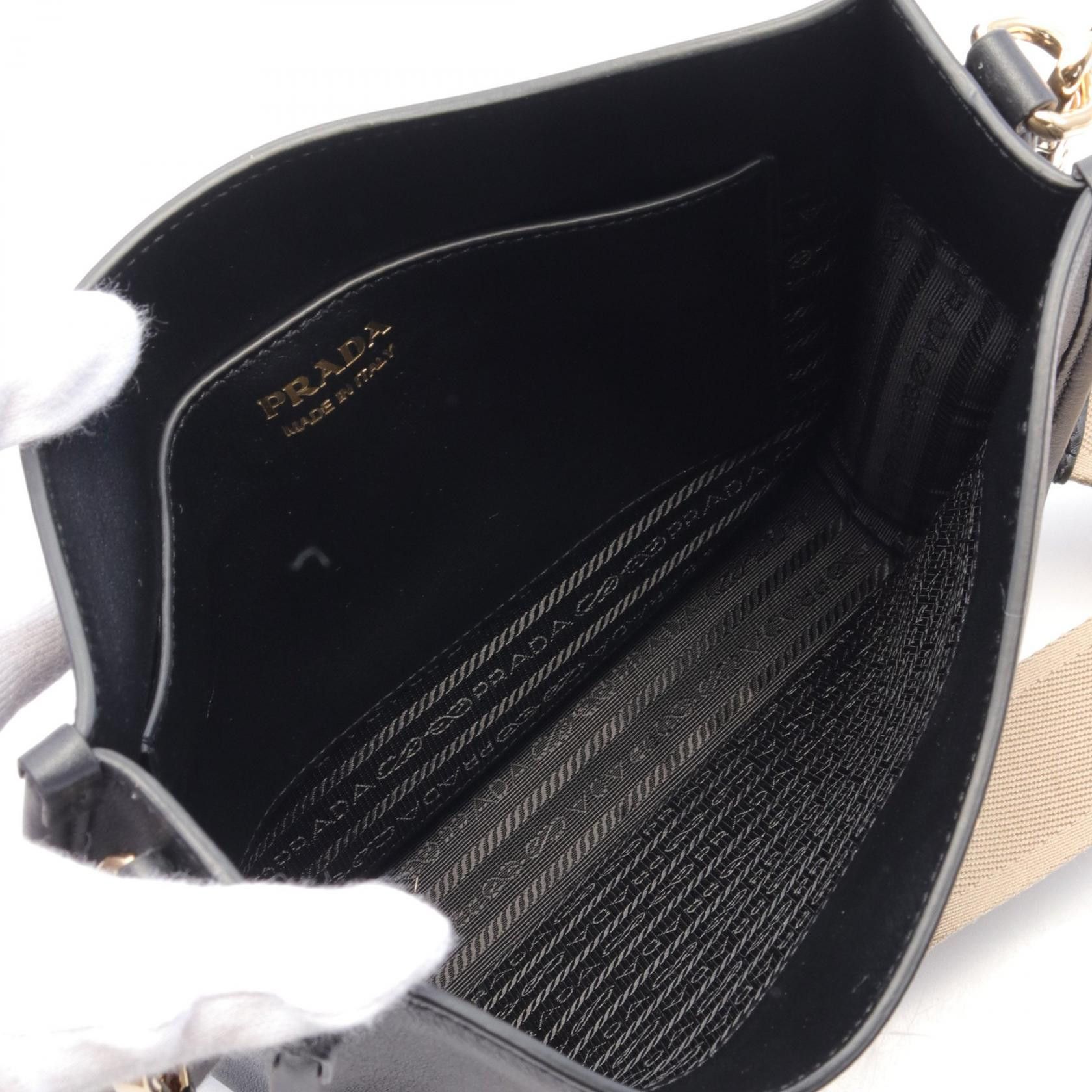 Prada Prada Shoulder Bag Leather Black Size ONE SIZE - 3 Thumbnail