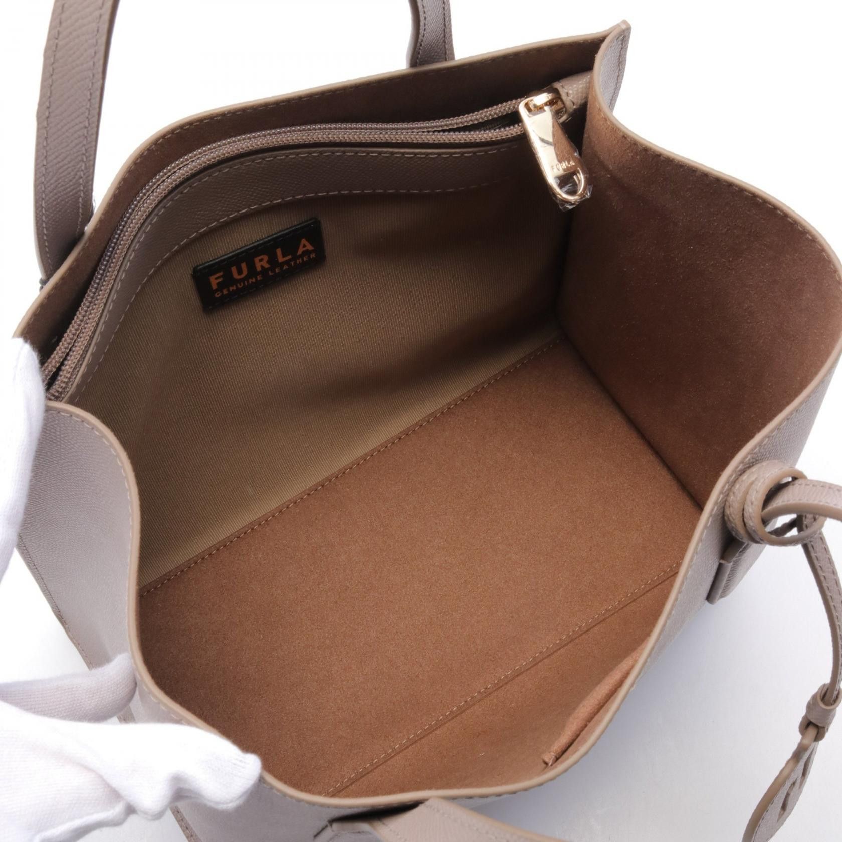 Furla Furla Classic Handbag Tote Bag Leather Brown Size ONE SIZE - 3 Thumbnail