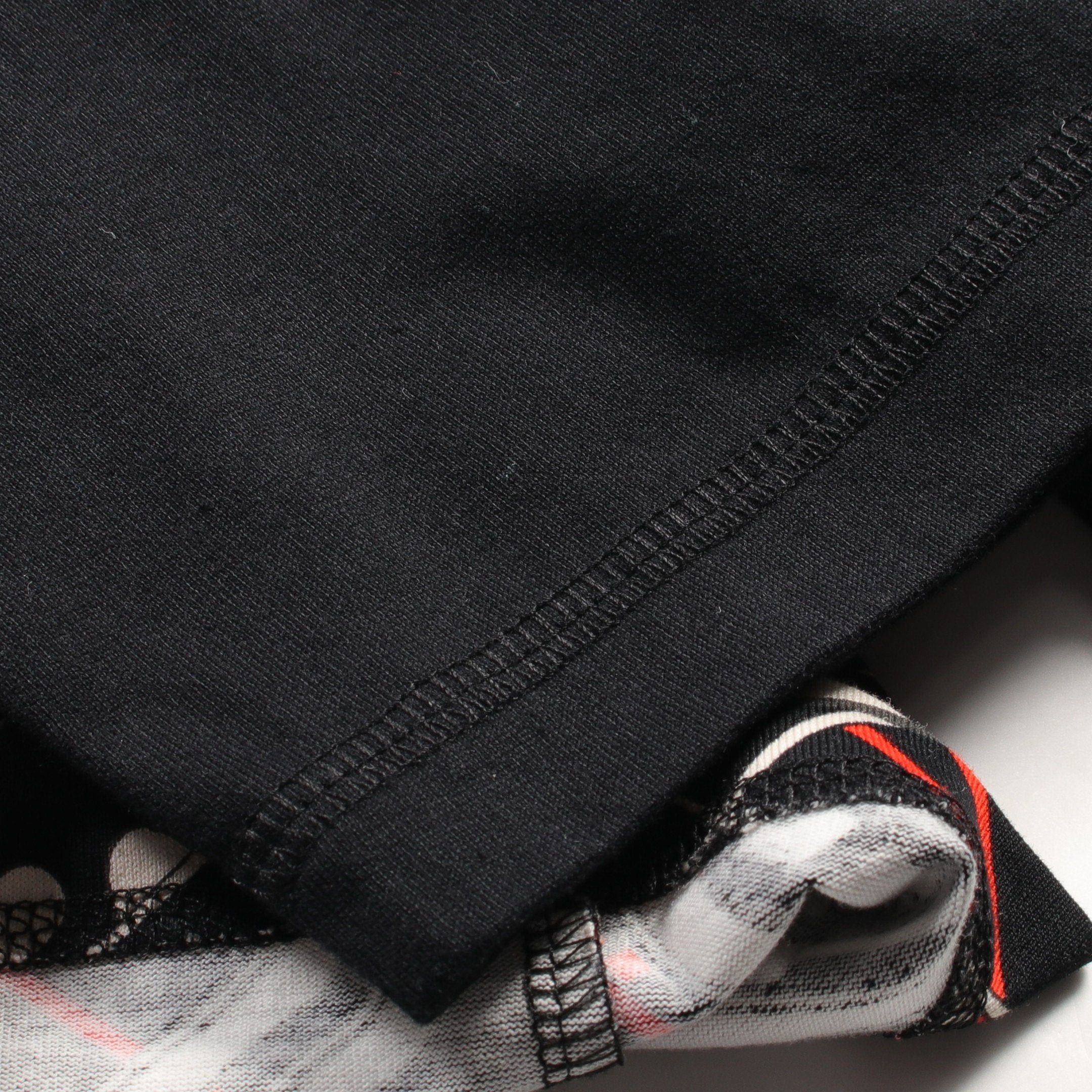 Hermes Hermes En Desordre Et Chaines T-Shirt Cut And Sew Crew Neck Long Sleeve Cotton Black Orange Ivory Fake Layered Size ONE SIZE - 6 Thumbnail