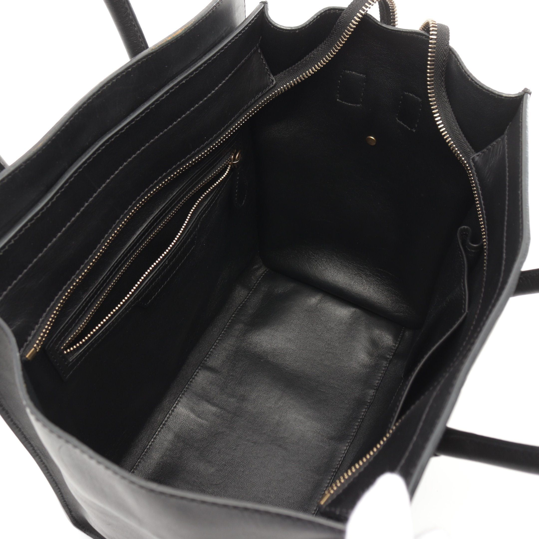 Celine Celine Luggage Mini Shopper Handbag Leopard Canvas Leather Black White Size ONE SIZE - 3 Thumbnail