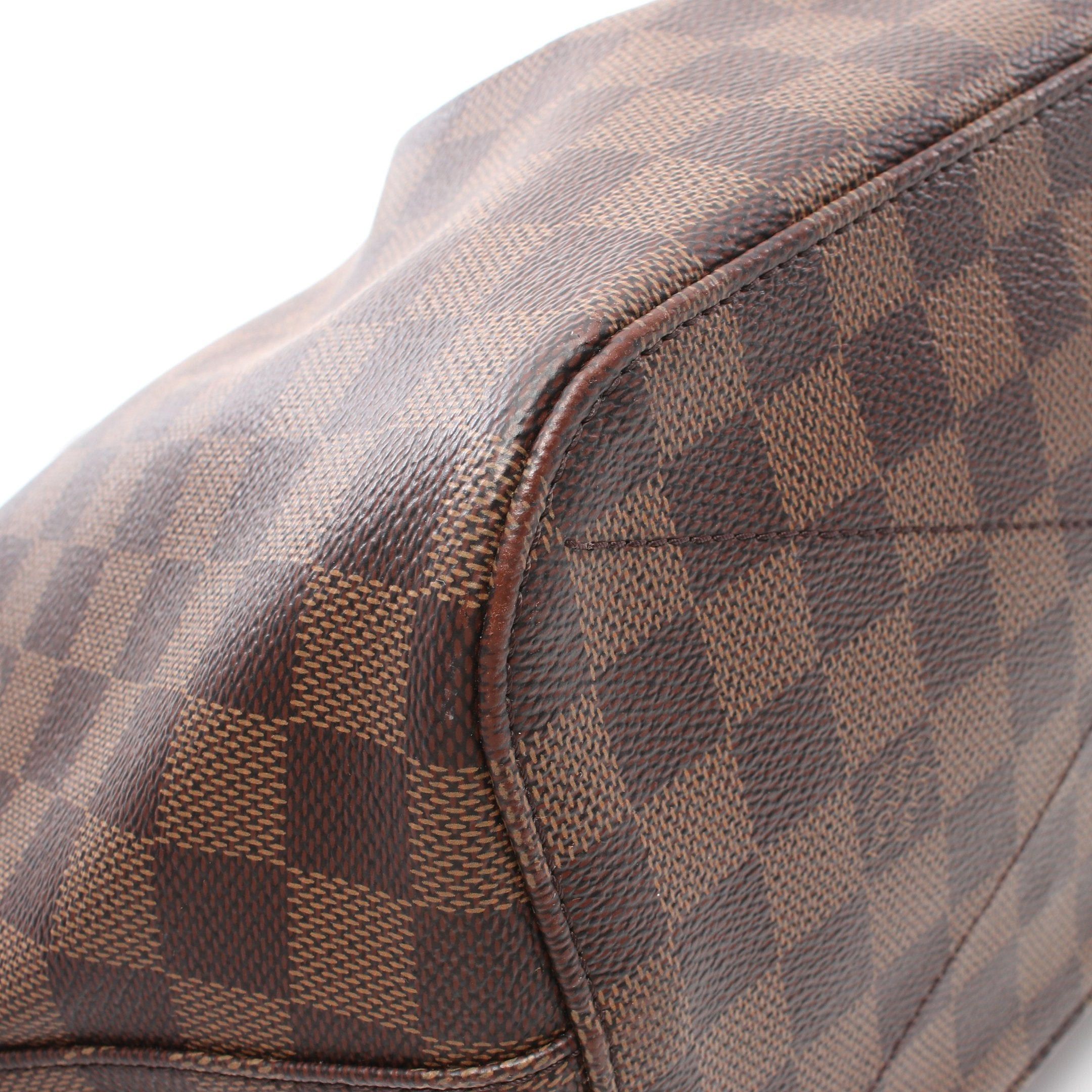 Louis Vuitton Louis Vuitton Siena Mm Damier Ebene Handbag Leather Brown Size ONE SIZE - 7 Thumbnail