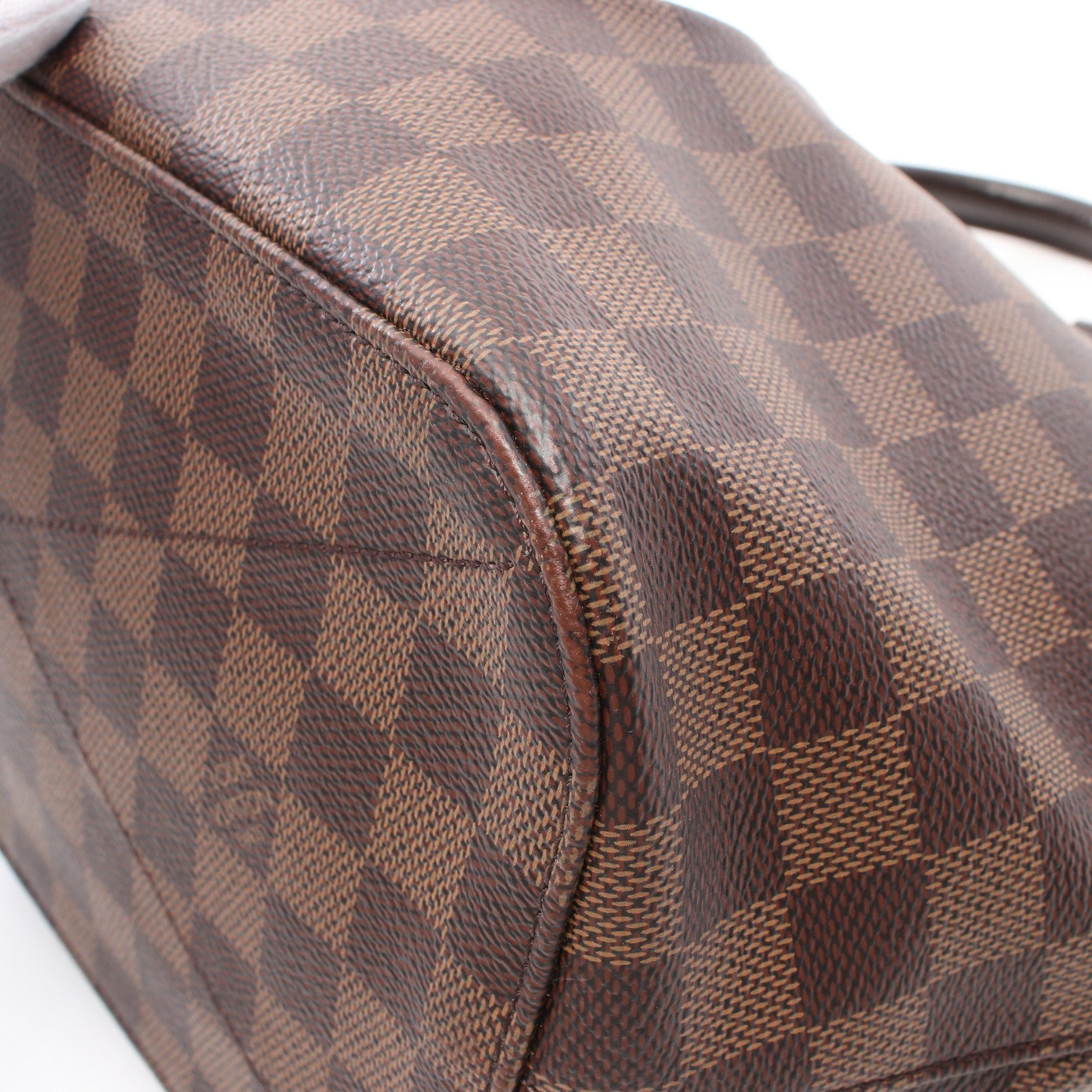 Louis Vuitton Louis Vuitton Siena Mm Damier Ebene Handbag Leather Brown Size ONE SIZE - 6 Thumbnail