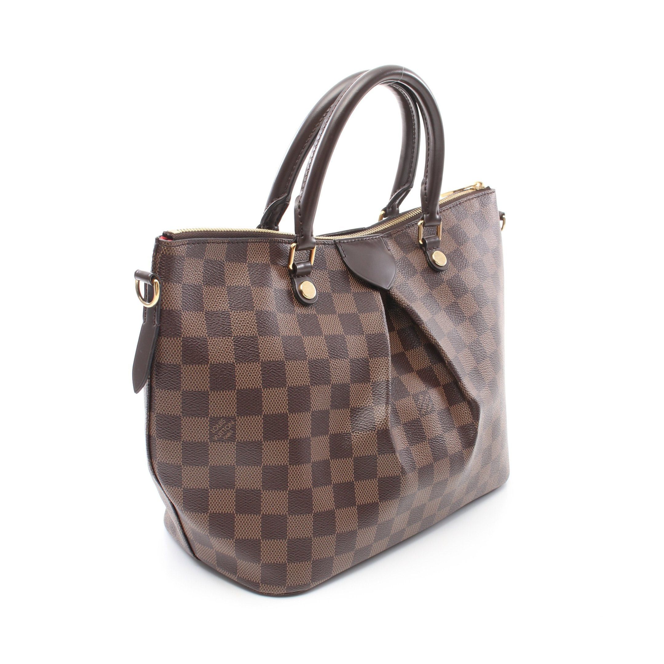 Louis Vuitton Louis Vuitton Siena Mm Damier Ebene Handbag Leather Brown Size ONE SIZE - 2 Thumbnail