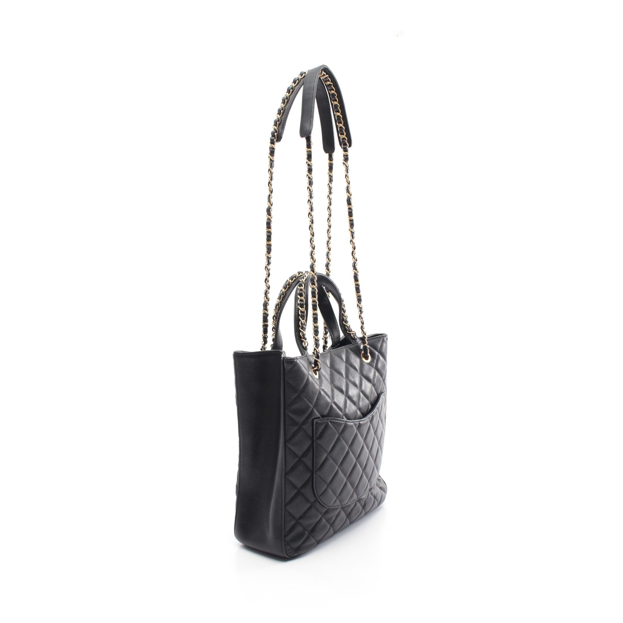 Chanel Chanel Matelasse Chain Shoulder Bag Tote Leather Black Gold Hardware Size ONE SIZE - 2 Thumbnail