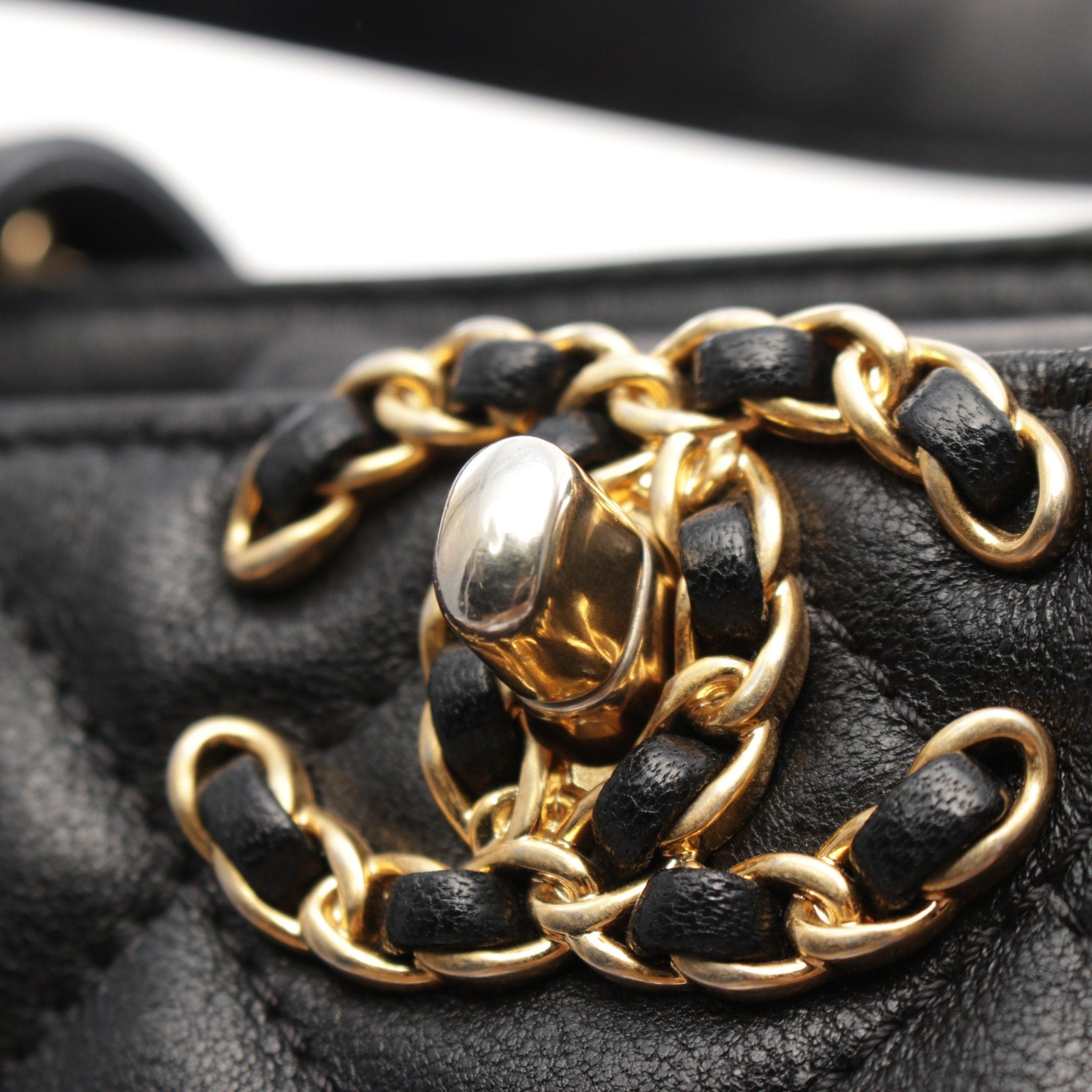 Chanel Chanel Matelasse Chain Shoulder Bag Tote Leather Black Gold Hardware Size ONE SIZE - 12 Thumbnail