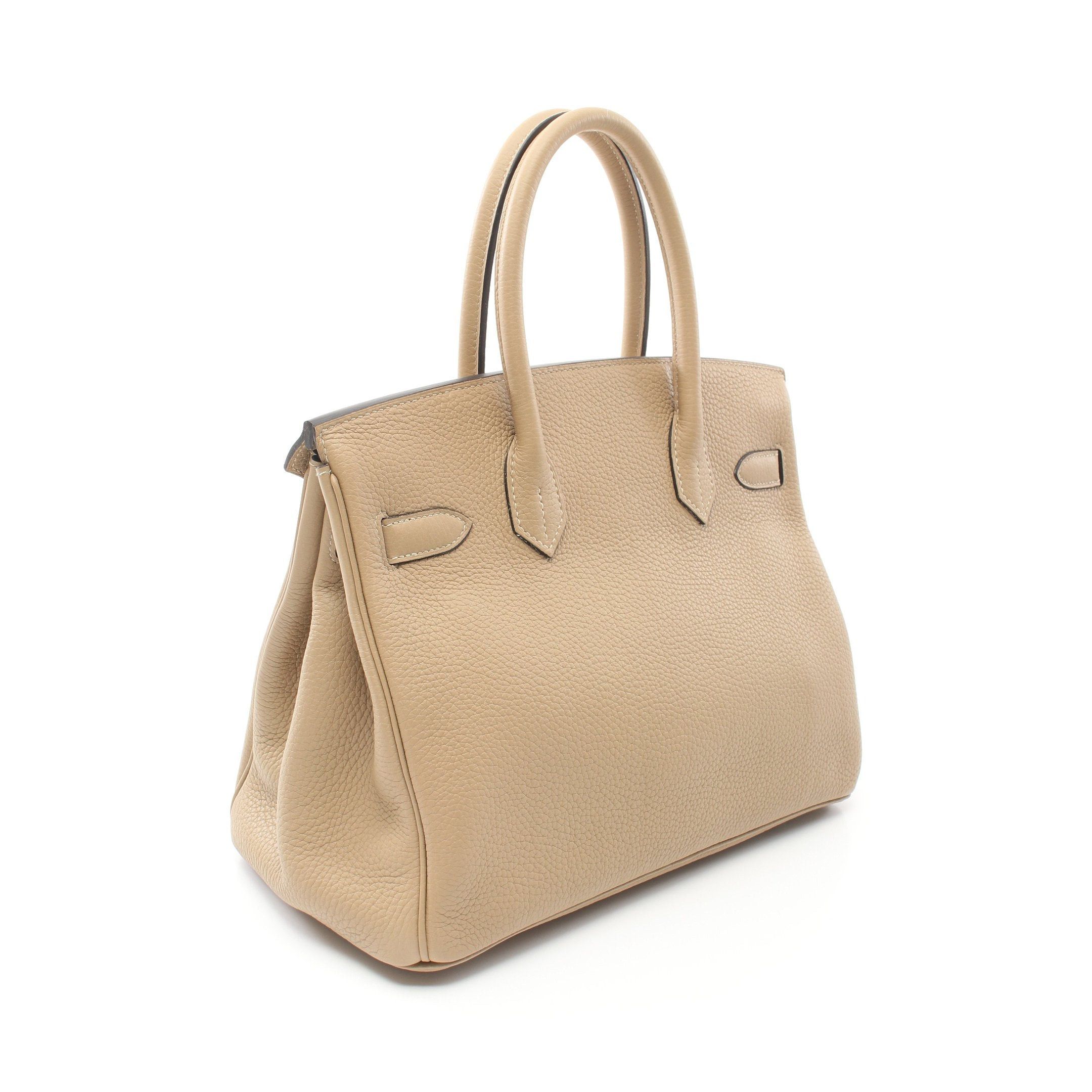 Hermes Hermes Birkin 30 Handbag Togo Beige Silver Hardware Z Stamp Size ONE SIZE - 2 Thumbnail