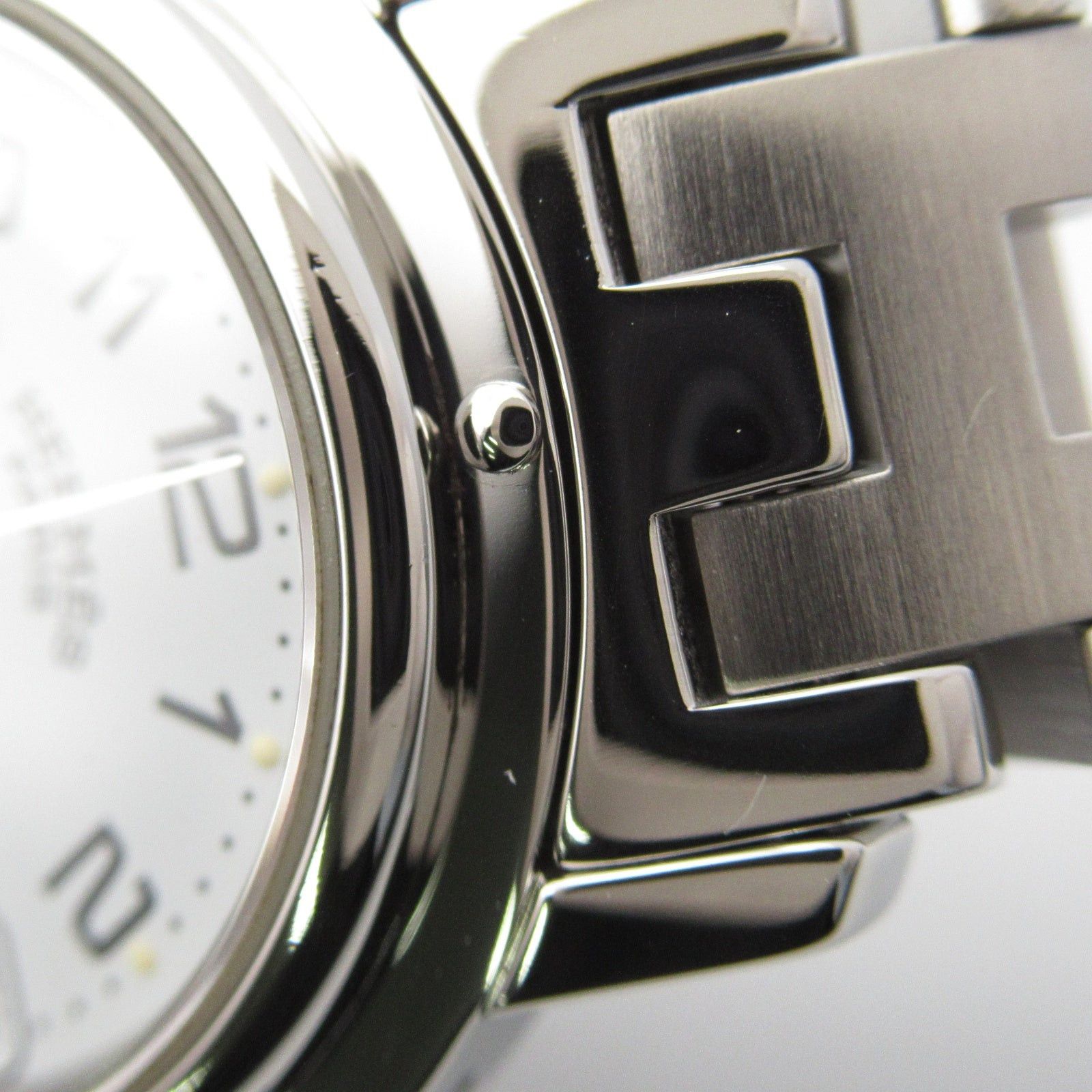 Hermes Hermes Clipper Women Watch Quartz Ss Silver White Dial Size ONE SIZE - 14 Thumbnail