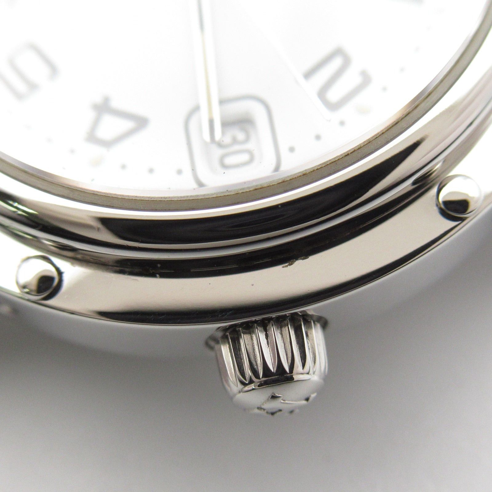 Hermes Hermes Clipper Women Watch Quartz Ss Silver White Dial Size ONE SIZE - 13 Thumbnail