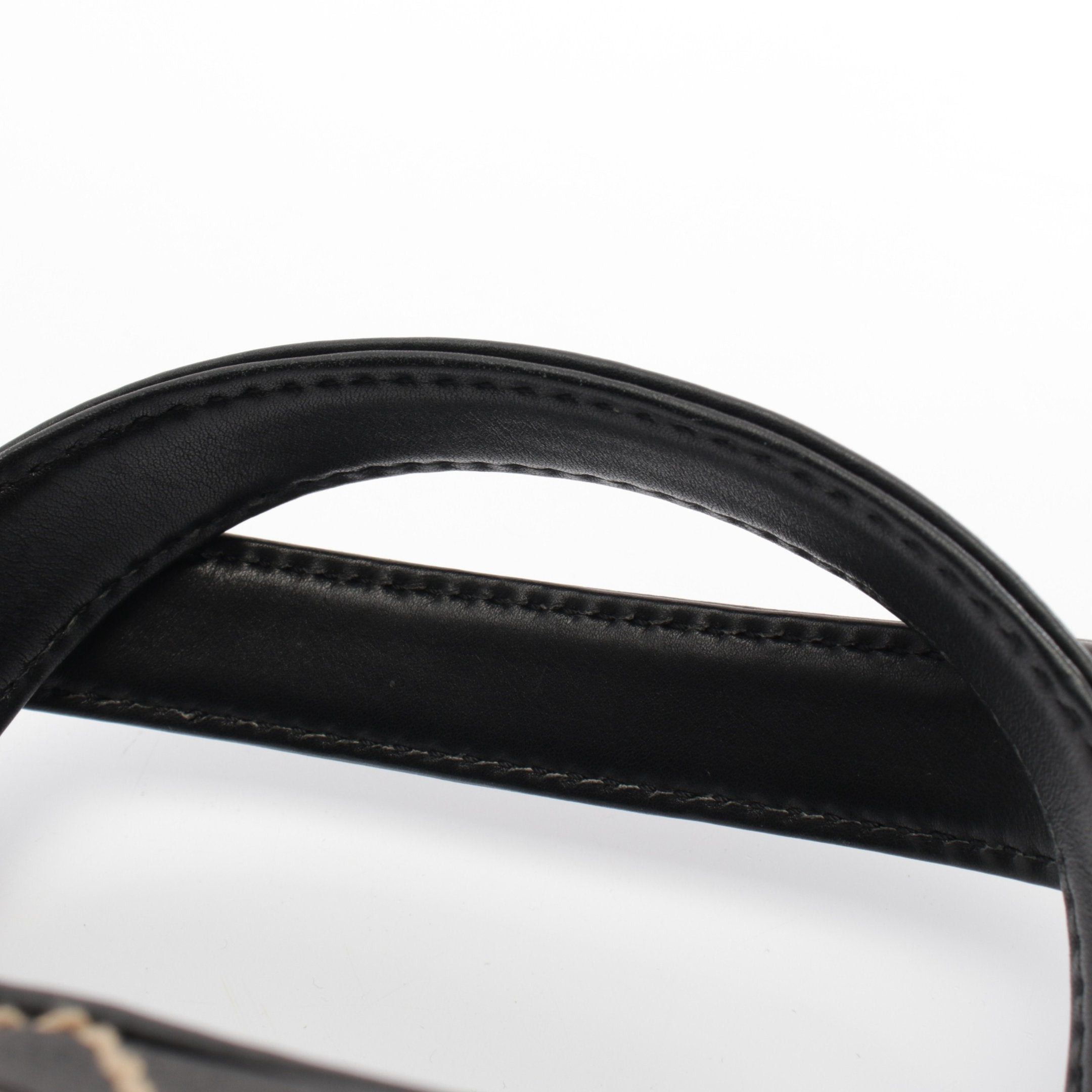 Chanel Chanel Wild Stitch Handbag Mini Boston Bag Leather Black Antique Gold Hardware Size ONE SIZE - 8 Thumbnail
