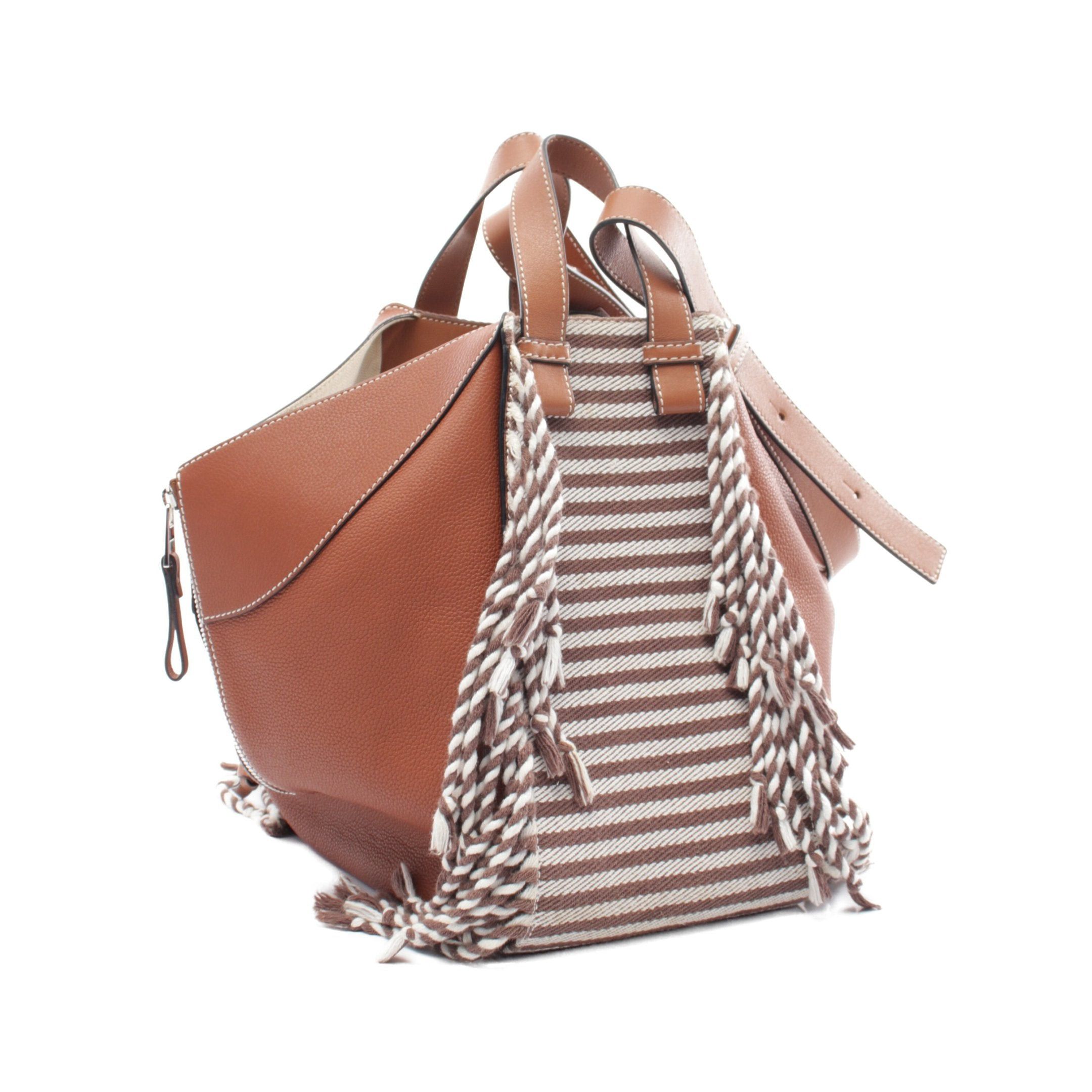 Loewe Loewe Hammock Medium Handbag Leather Fabric Brown Fringe Size ONE SIZE - 2 Thumbnail