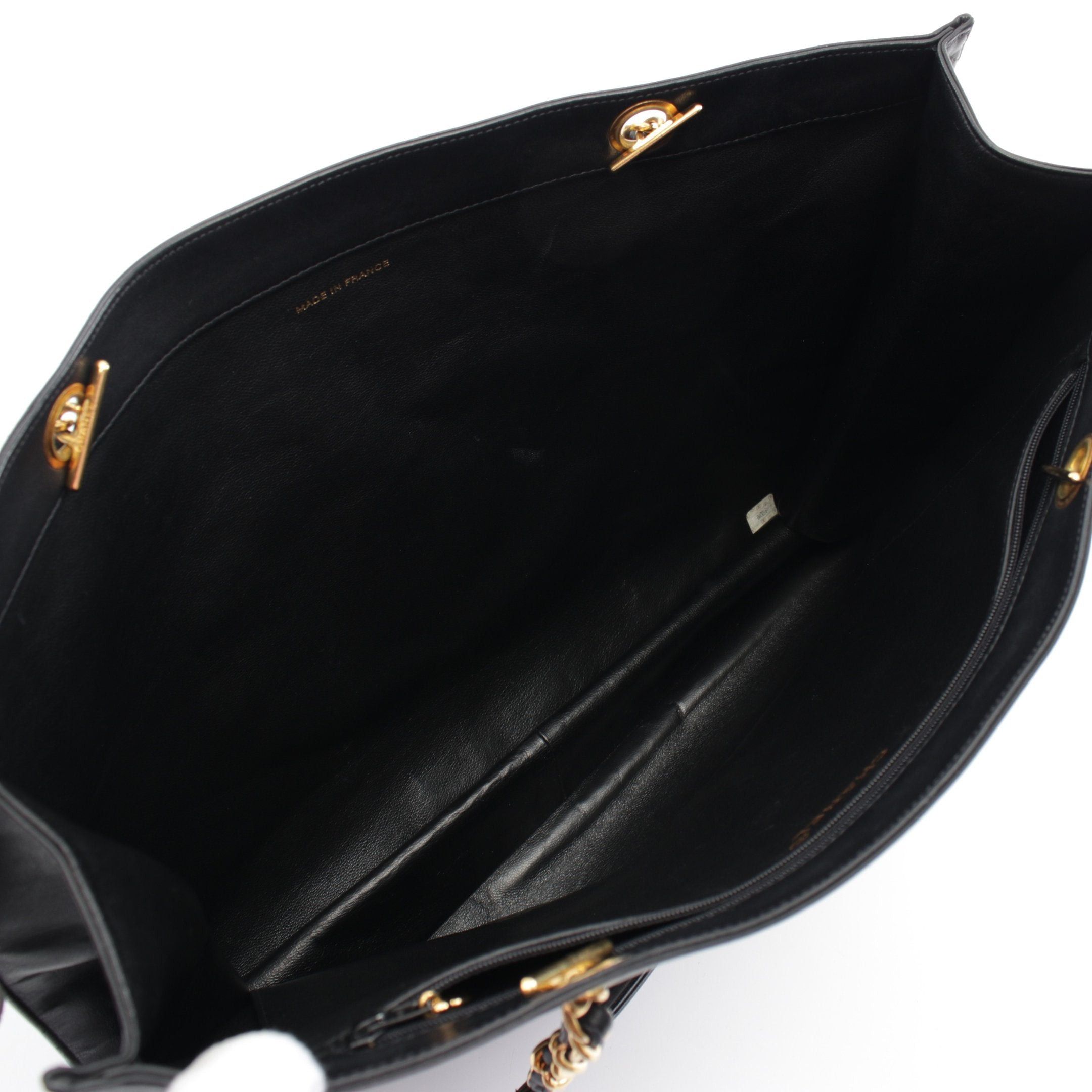 Chanel Chanel Big Coco Mark Chain Shoulder Bag Tote Leather Black Gold Hardware Size ONE SIZE - 3 Thumbnail