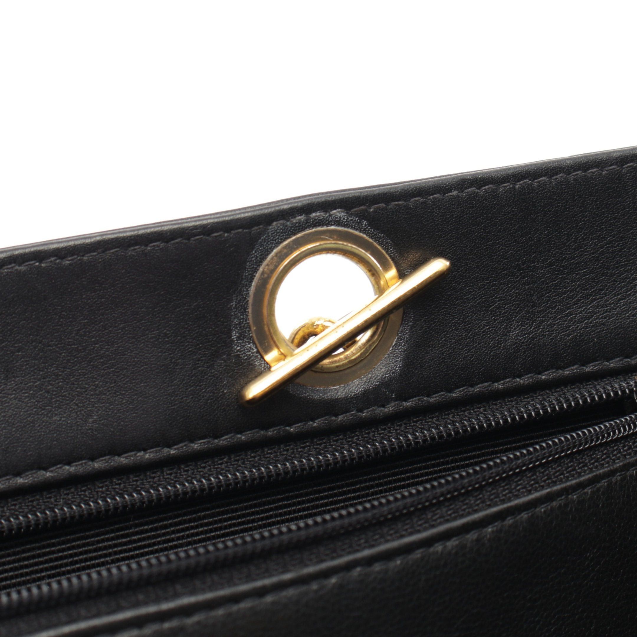 Chanel Chanel Big Coco Mark Chain Shoulder Bag Tote Leather Black Gold Hardware Size ONE SIZE - 8 Thumbnail