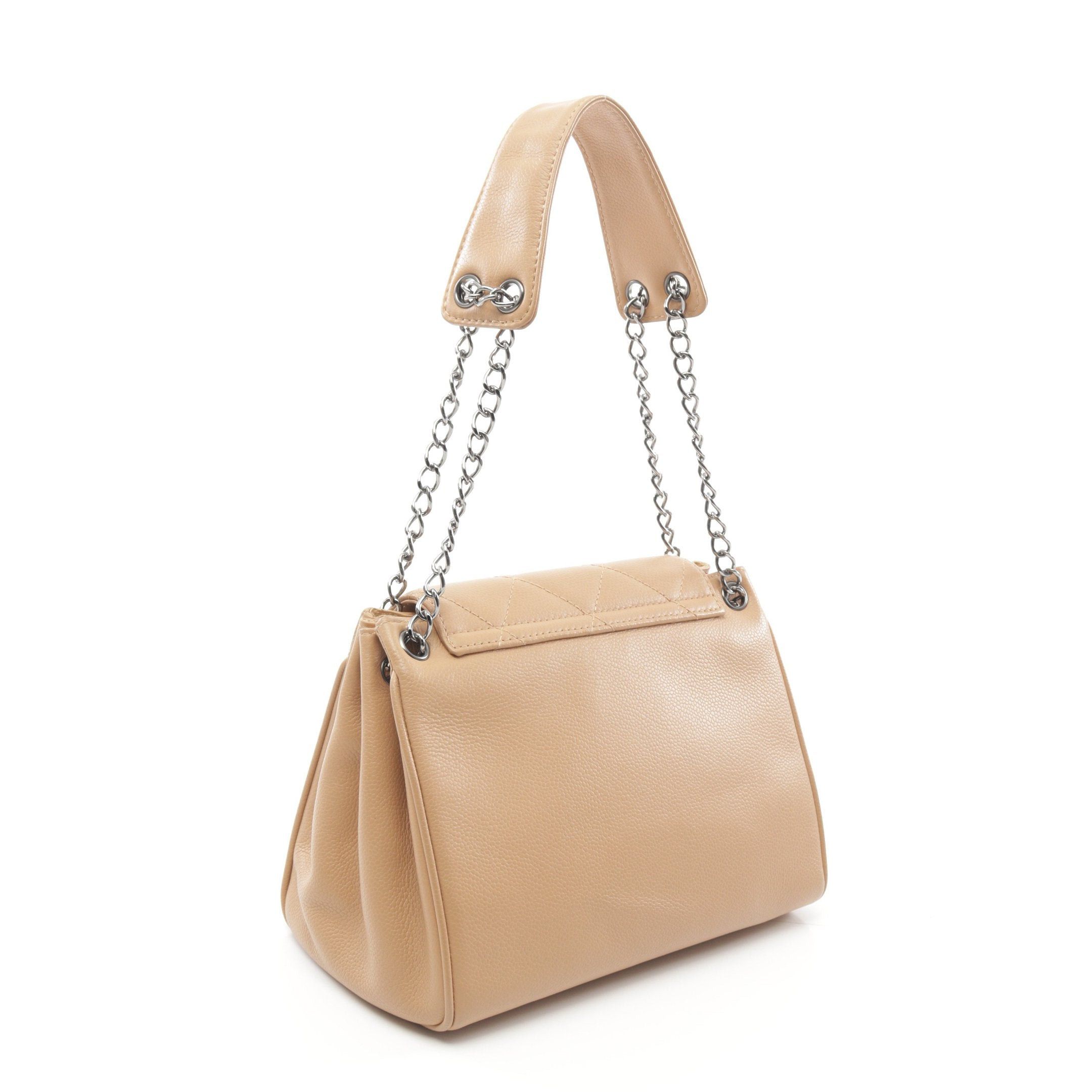 Chanel Chanel 2.55 Wild Stitch Chain Handbag Caviar Skin Beige Silver Hardware Size ONE SIZE - 2 Thumbnail