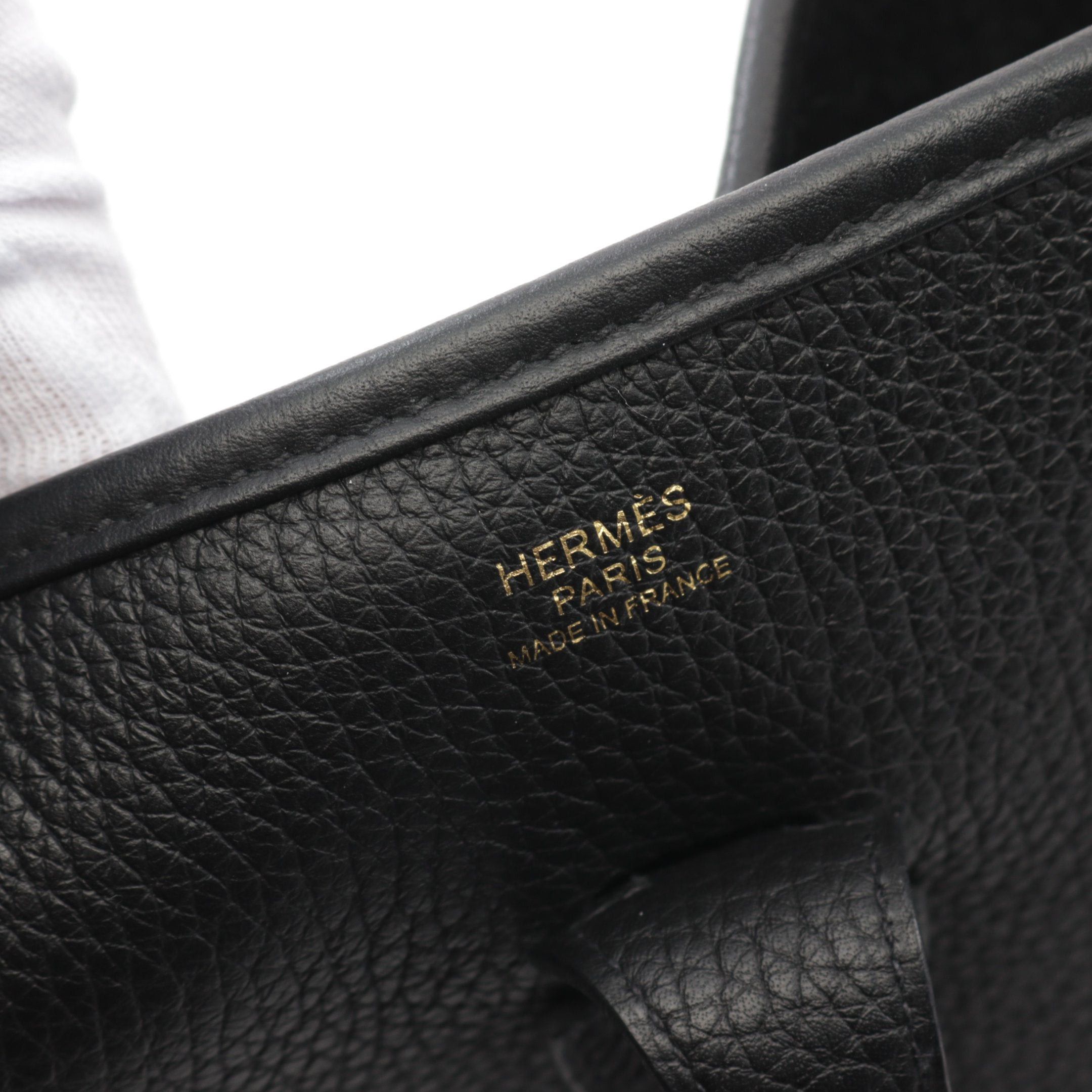Hermes Hermes Evelyn 3 Troyes Pm Shoulder Bag Clemence Leather Black Gold Hardware B Stamp Size ONE SIZE - 4 Thumbnail