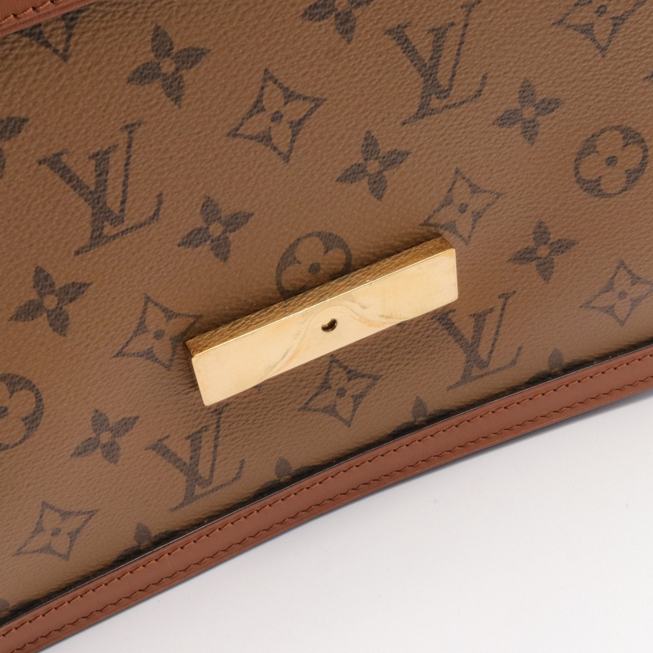 Louis Vuitton Louis Vuitton Dauphine Mm Monogram Reverse Chain Shoulder Bag Leather Brown Beige Light Size ONE SIZE - 7 Thumbnail