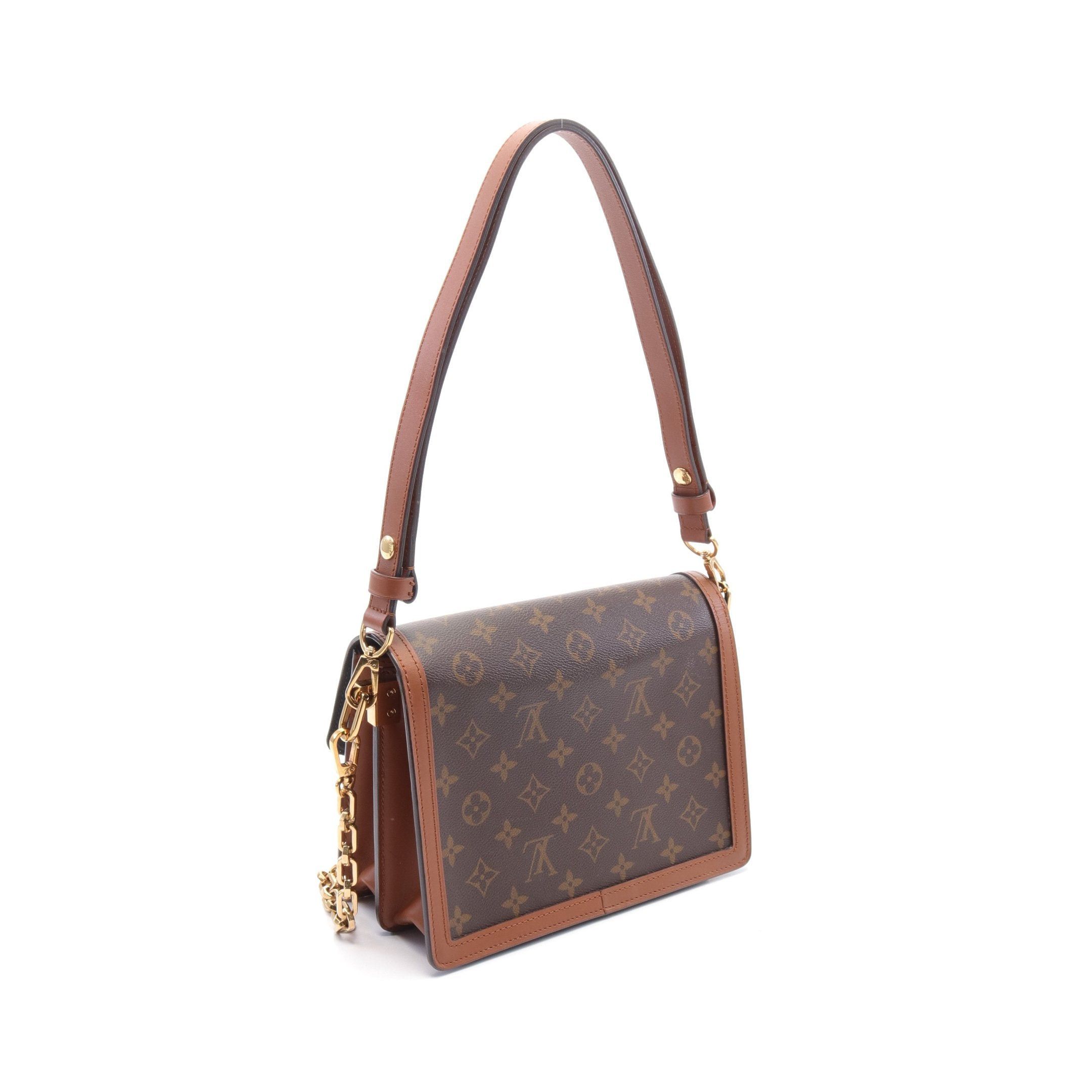 Louis Vuitton Louis Vuitton Dauphine Mm Monogram Reverse Chain Shoulder Bag Leather Brown Beige Light Size ONE SIZE - 2 Thumbnail