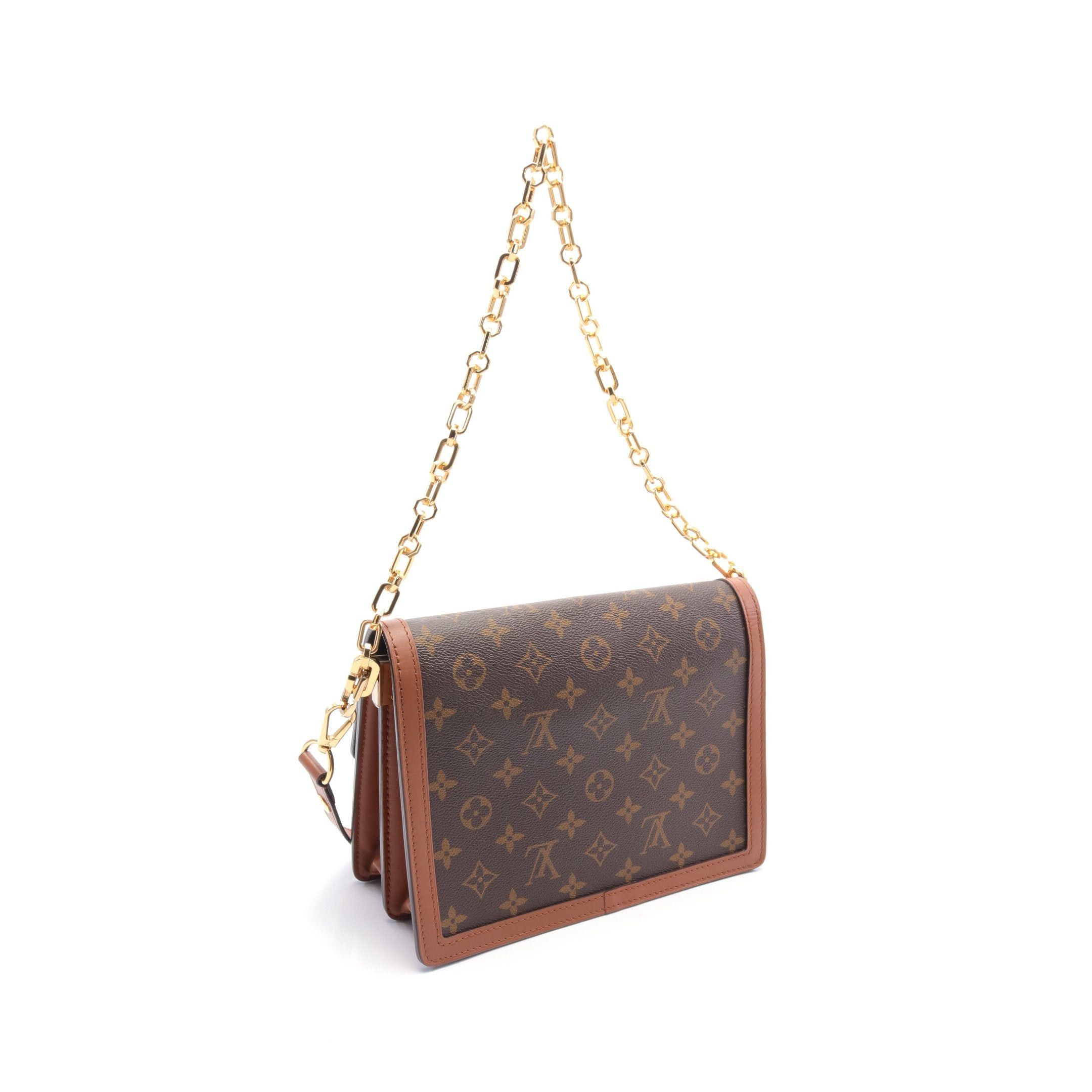 Louis Vuitton Louis Vuitton Dauphine Mm Monogram Reverse Chain Shoulder Bag Leather Brown Beige Light Size ONE SIZE - 2 Thumbnail