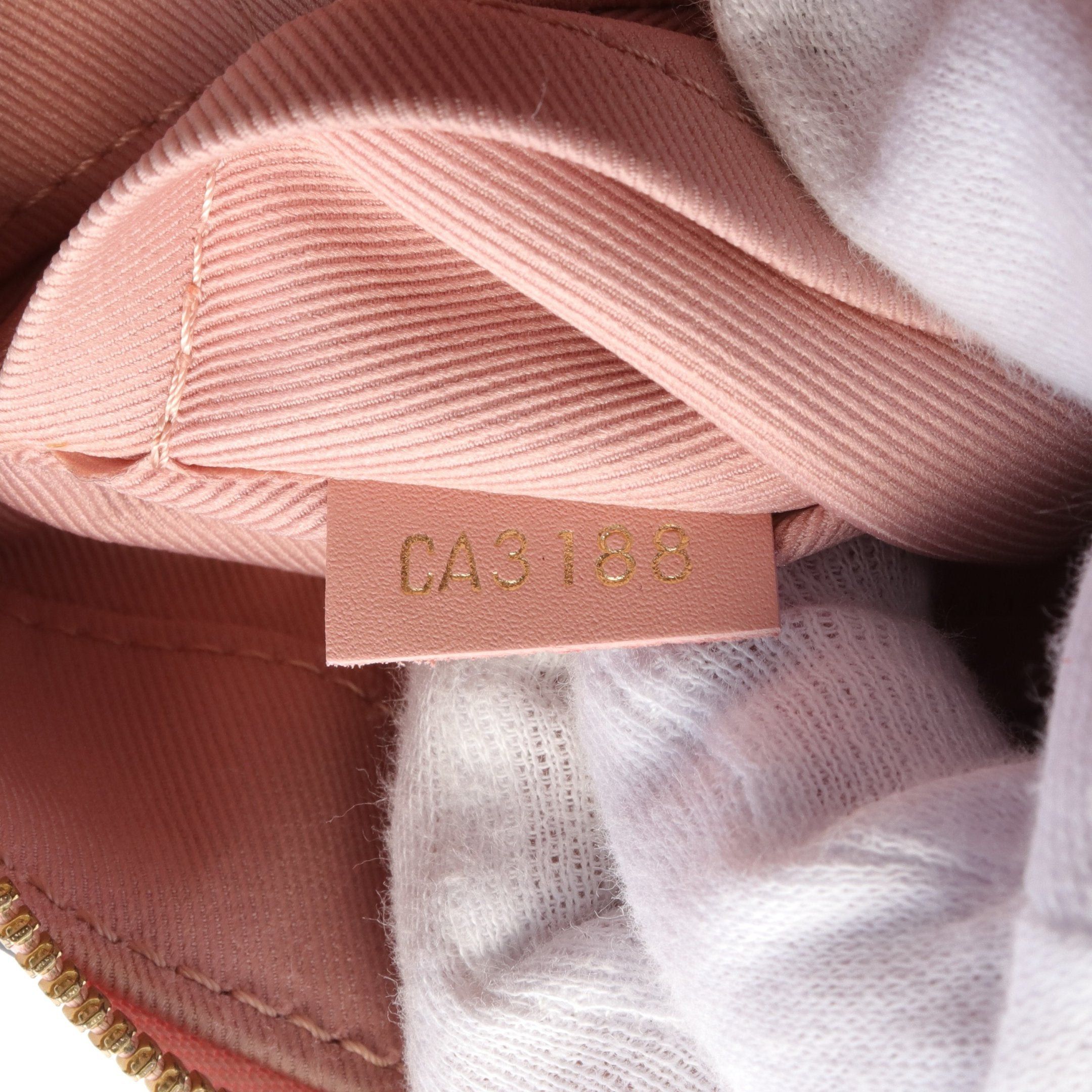 Louis Vuitton Saintonge Monogram Rose Poodle Shoulder Bag Leather Brown Pink