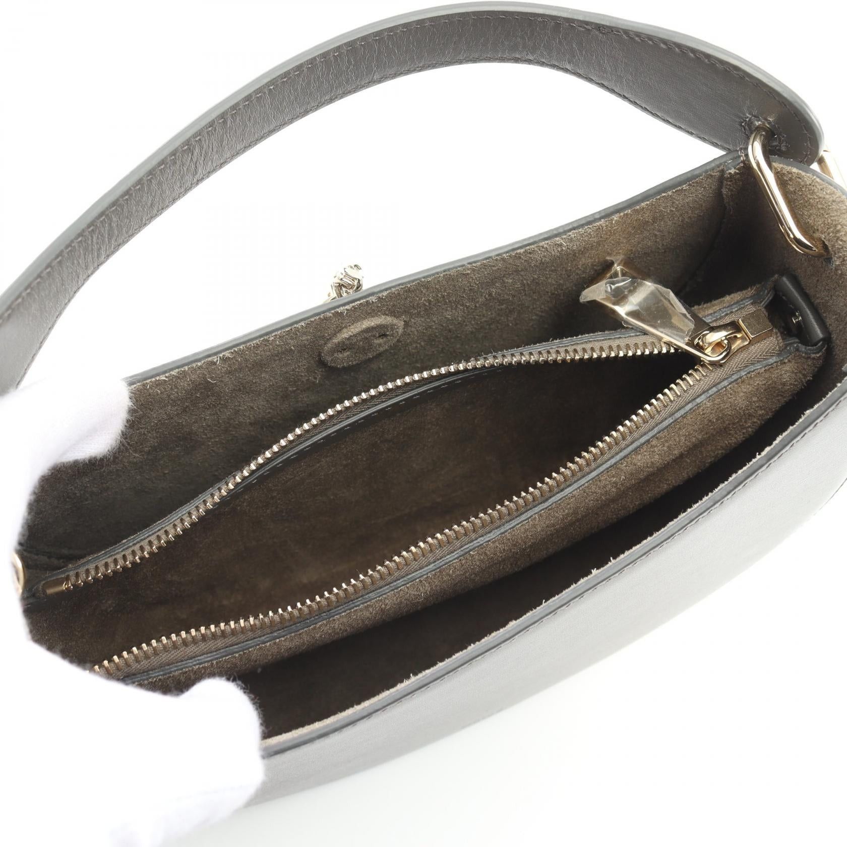 Chloe Chloe Arlene Hobo Bag Small Handbag Leather Gray Size ONE SIZE - 3 Thumbnail