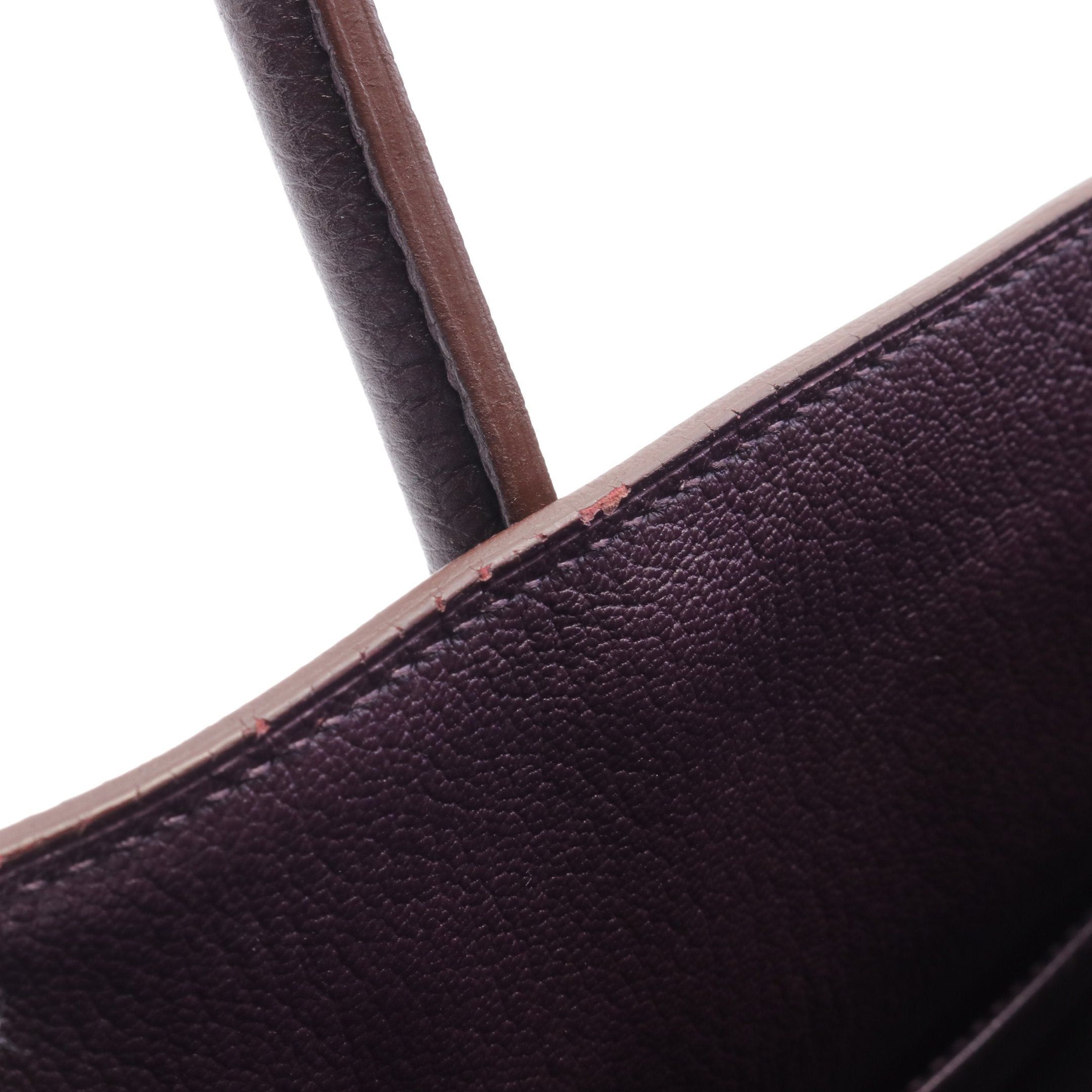 Hermes Hermes Birkin 30 Cassis Handbag Togo Dark Purple Silver Hardware □ R Stamp Size ONE SIZE - 10 Thumbnail