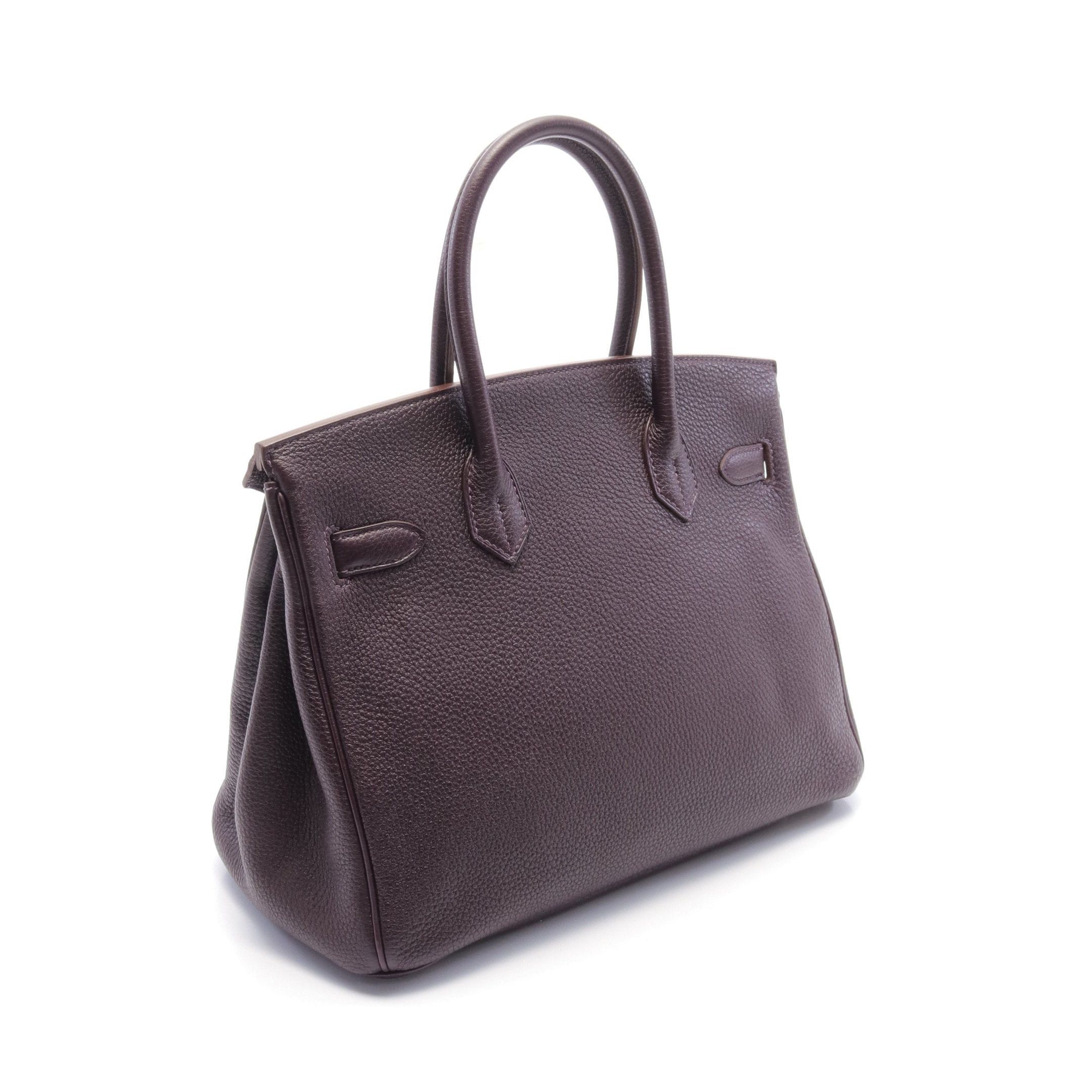 Hermes Hermes Birkin 30 Cassis Handbag Togo Dark Purple Silver Hardware □ R Stamp Size ONE SIZE - 2 Thumbnail