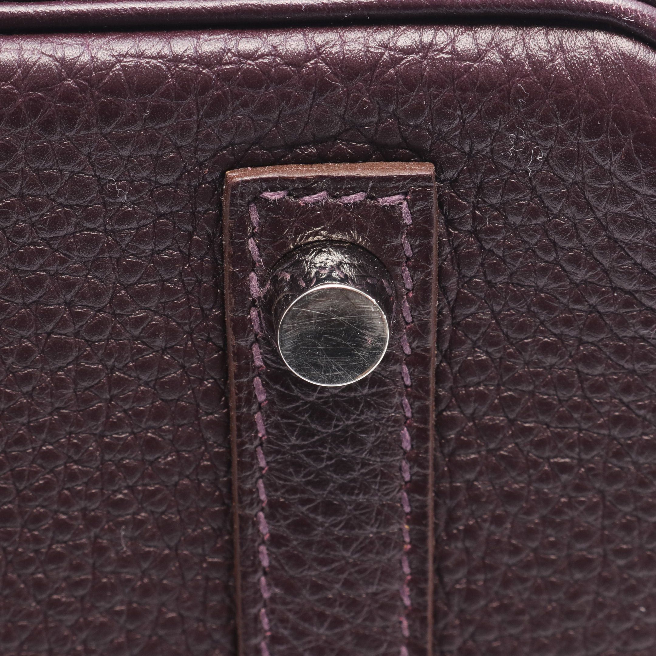 Hermes Hermes Birkin 30 Cassis Handbag Togo Dark Purple Silver Hardware □ R Stamp Size ONE SIZE - 13 Thumbnail