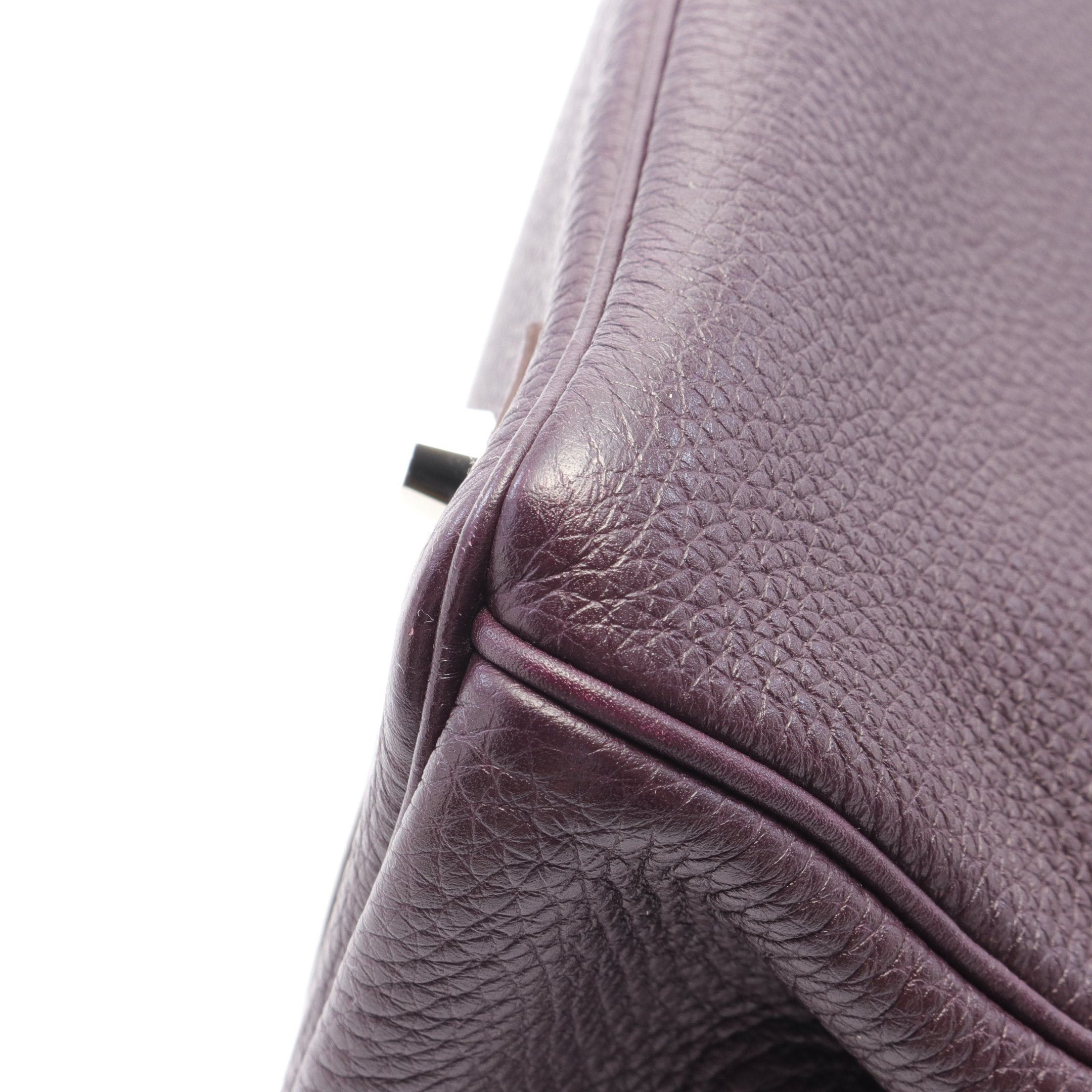 Hermes Hermes Birkin 30 Cassis Handbag Togo Dark Purple Silver Hardware □ R Stamp Size ONE SIZE - 9 Thumbnail