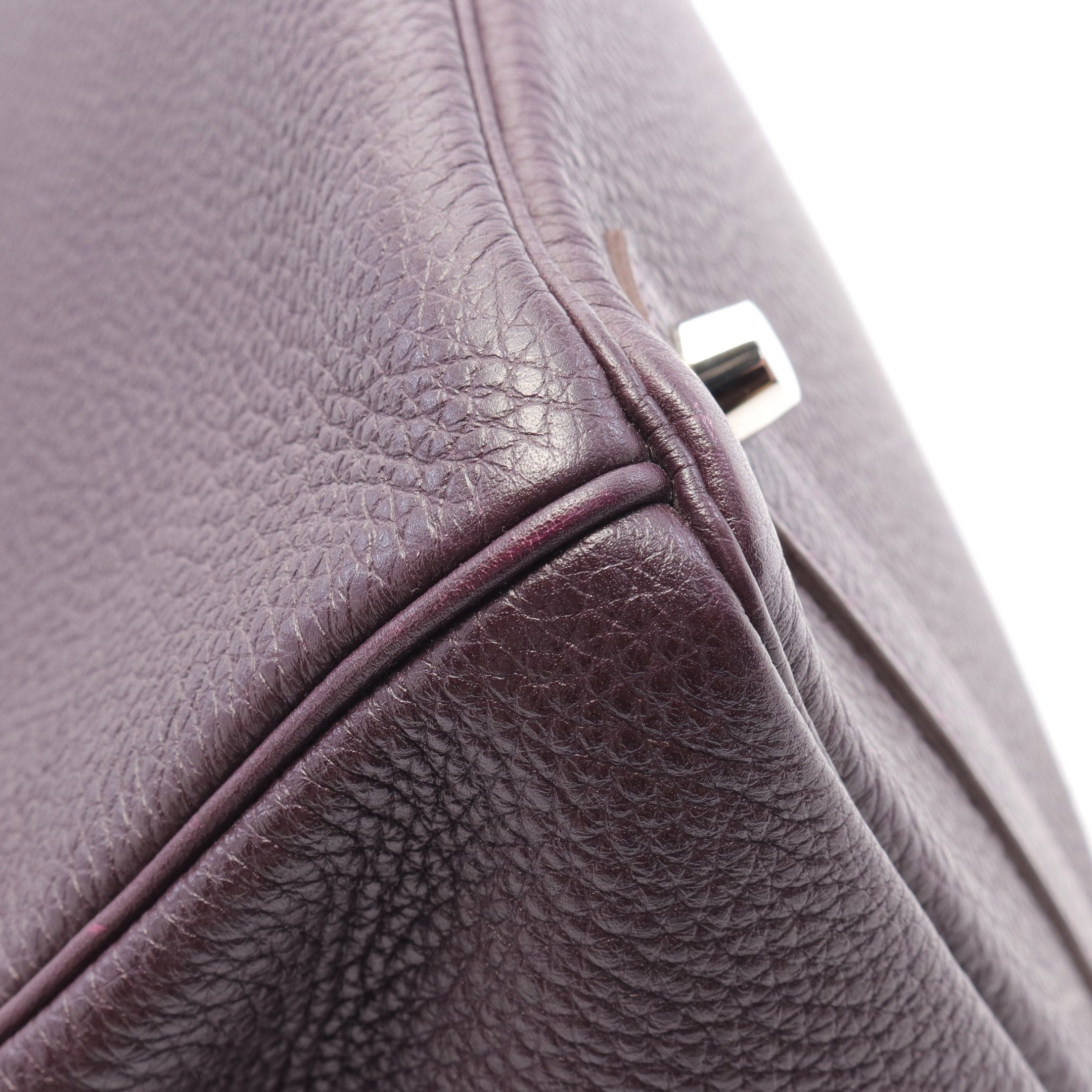 Hermes Hermes Birkin 30 Cassis Handbag Togo Dark Purple Silver Hardware □ R Stamp Size ONE SIZE - 8 Thumbnail