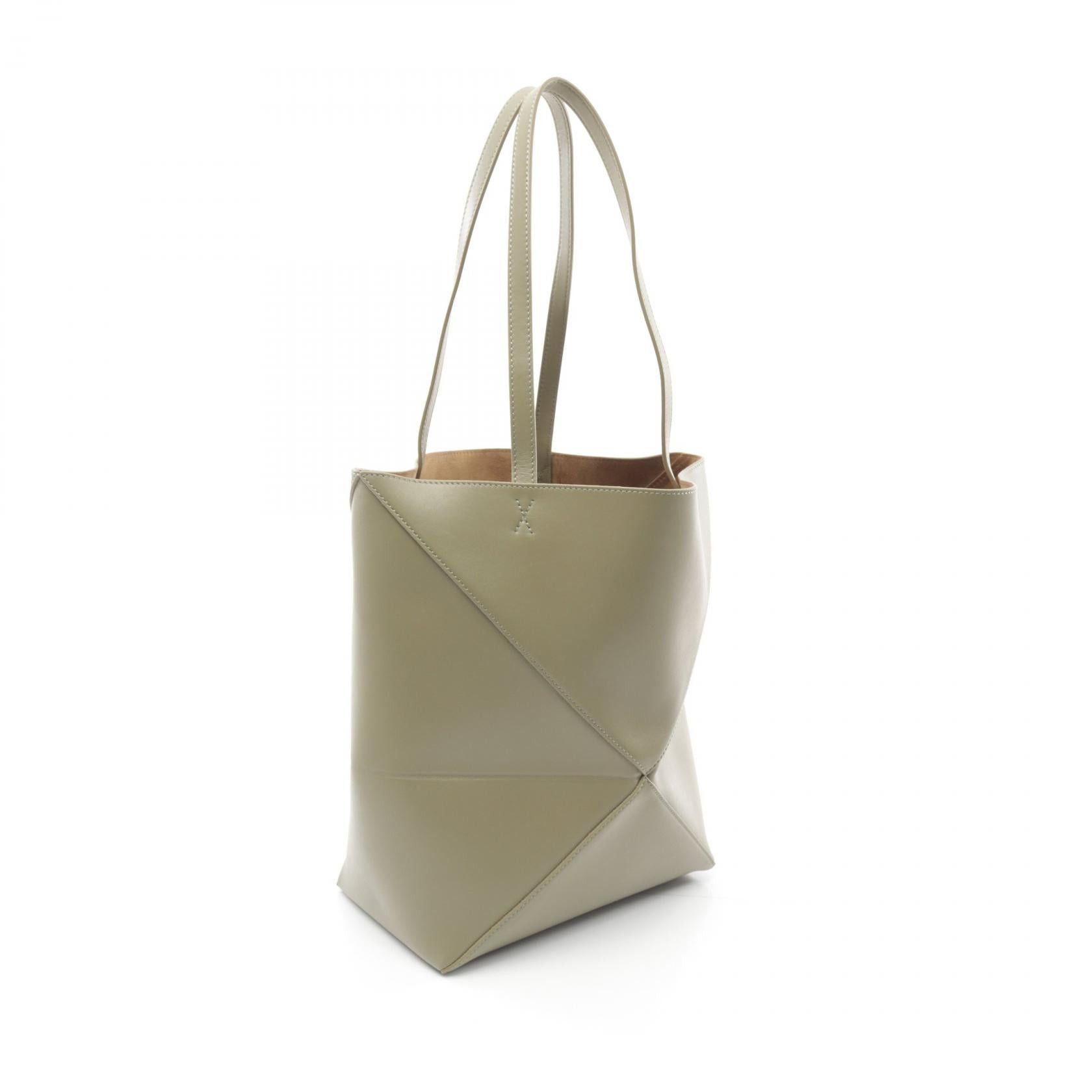 Loewe Loewe Puzzle Tote Medium Handbag Bag Leather Beige Size ONE SIZE - 2 Thumbnail