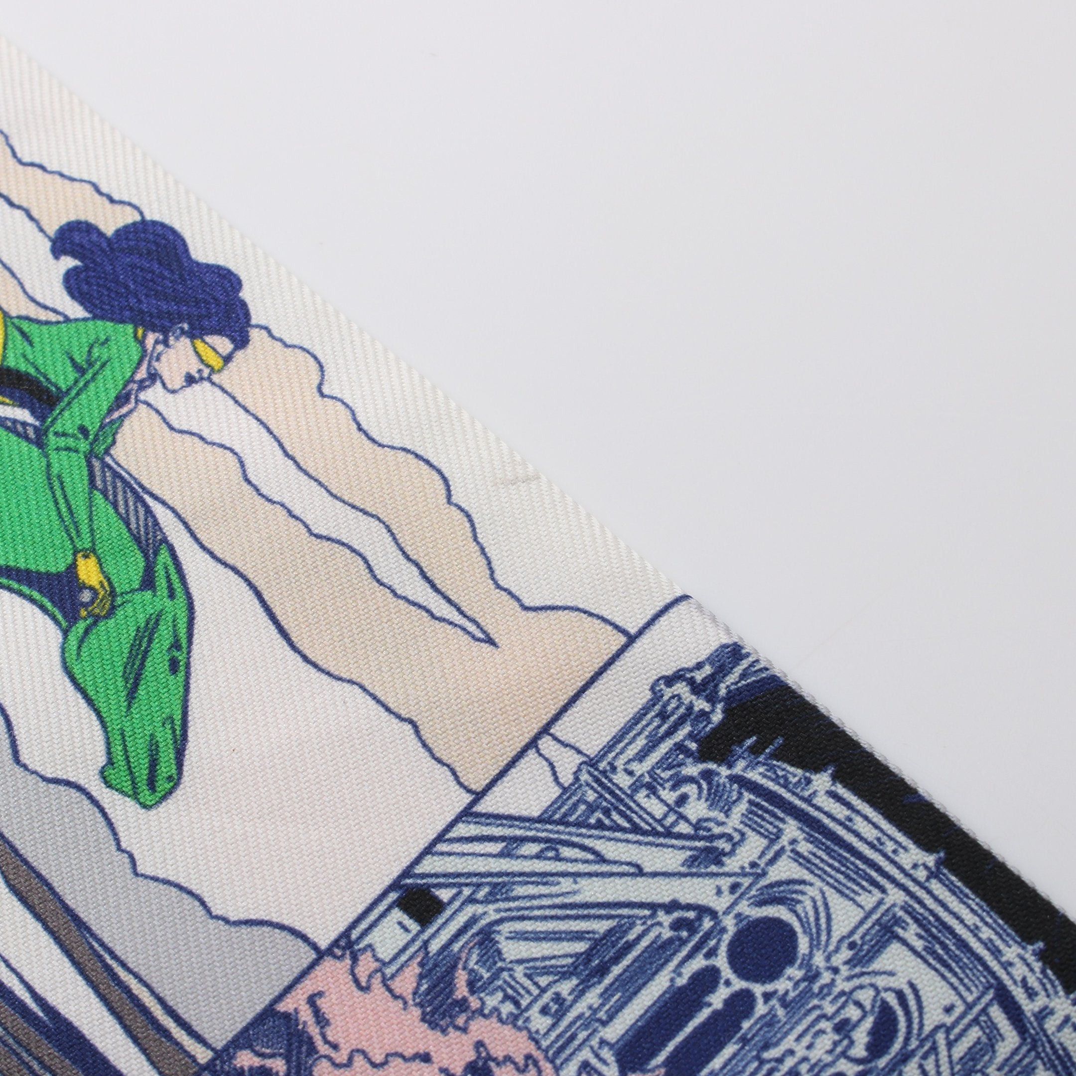 Hermes Hermes Twilly Wow Ribbon Scarf Silk White Multicolor Size ONE SIZE - 4 Thumbnail