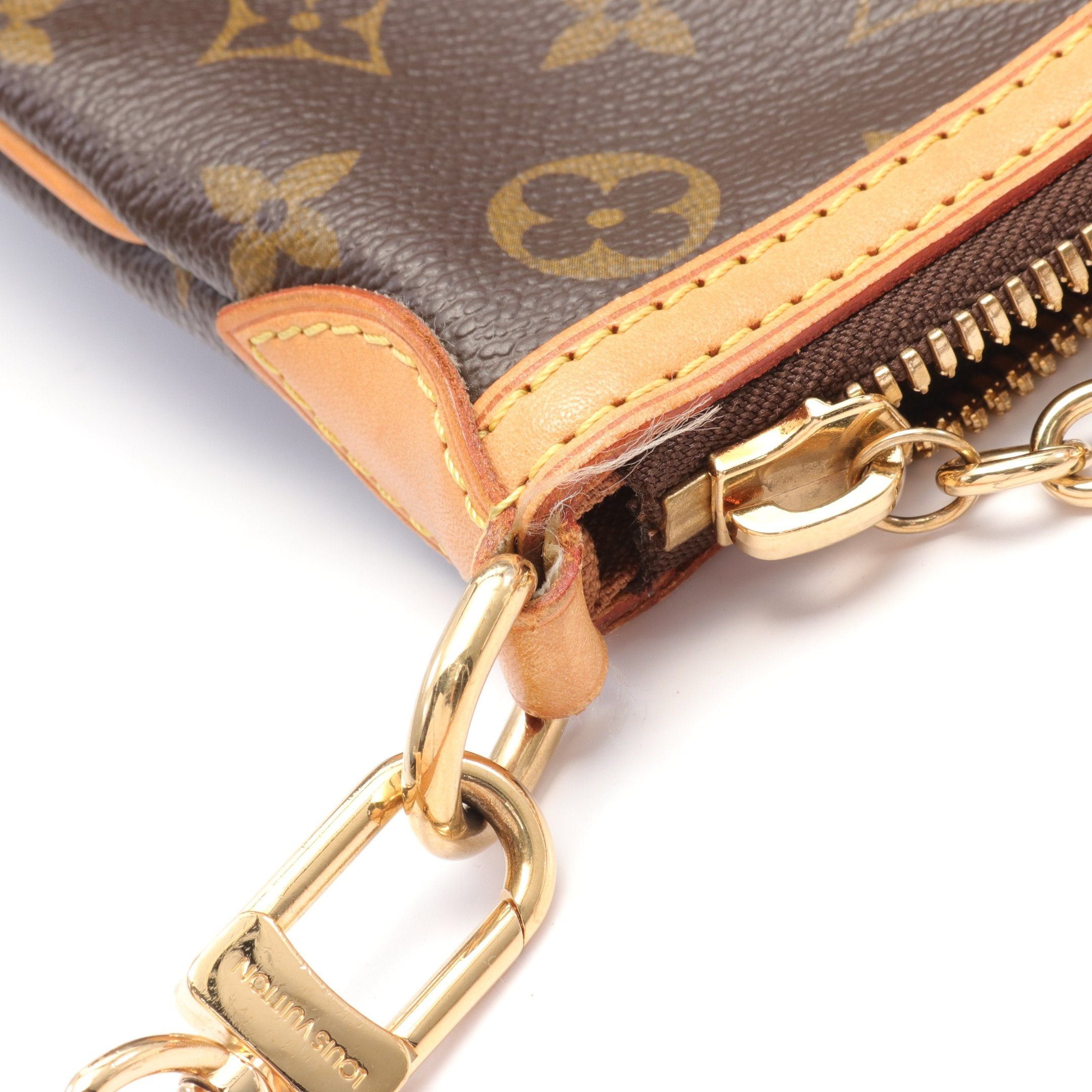 Louis Vuitton Louis Vuitton Palermo Pm Monogram Handbag Leather Brown Size ONE SIZE - 7 Thumbnail
