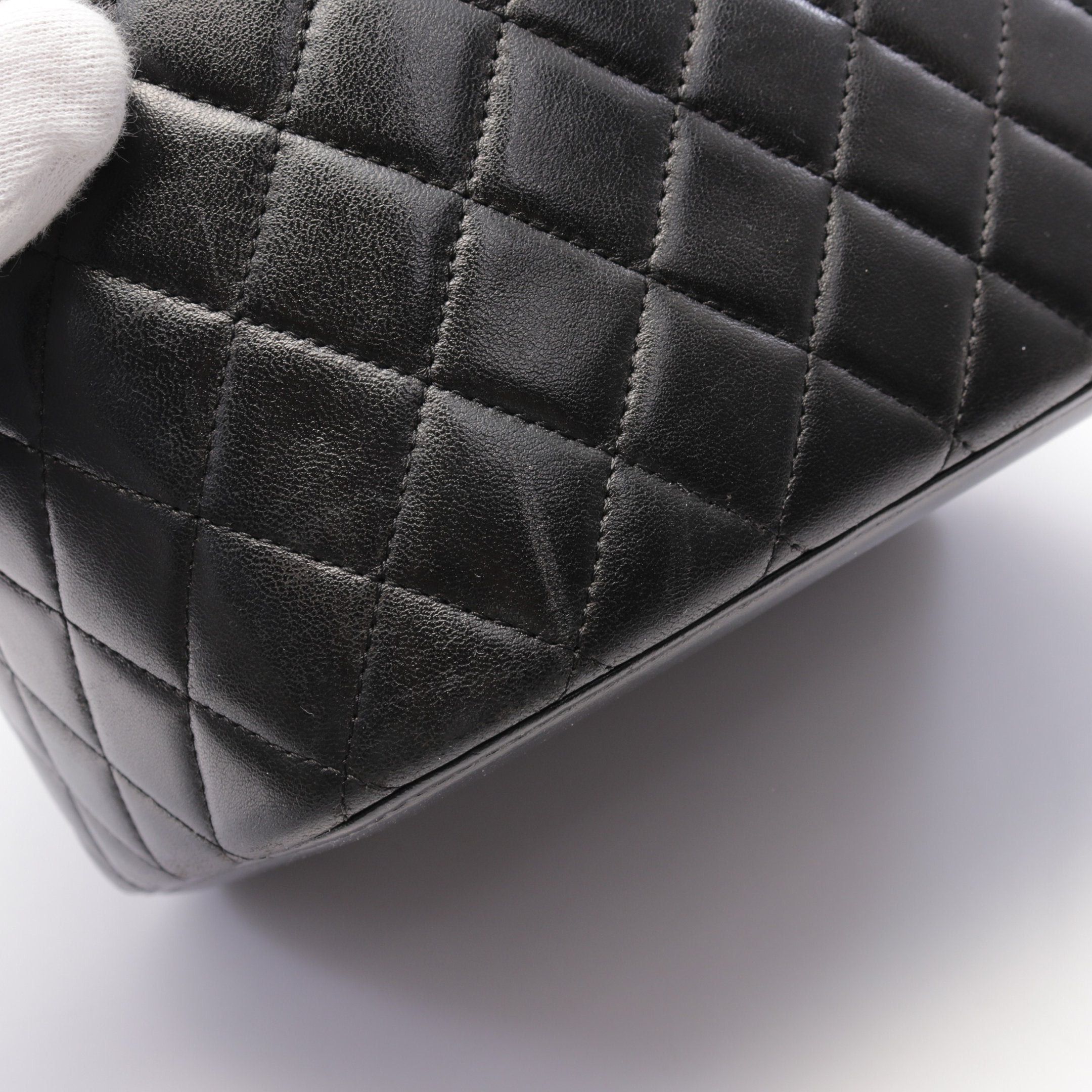 Chanel Chanel Matelasse Handbag Vanity Bag Lambskin Black Gold Hardware Size ONE SIZE - 9 Thumbnail