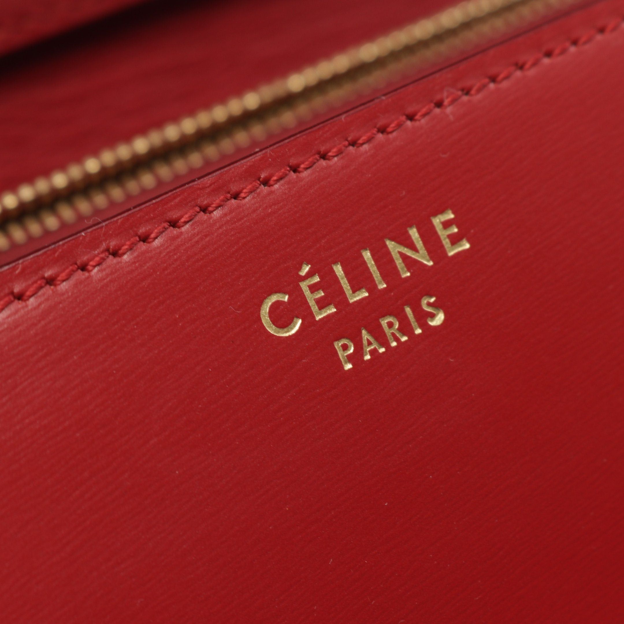 Celine Celine Classic Medium Shoulder Bag Leather Red Size ONE SIZE - 4 Thumbnail