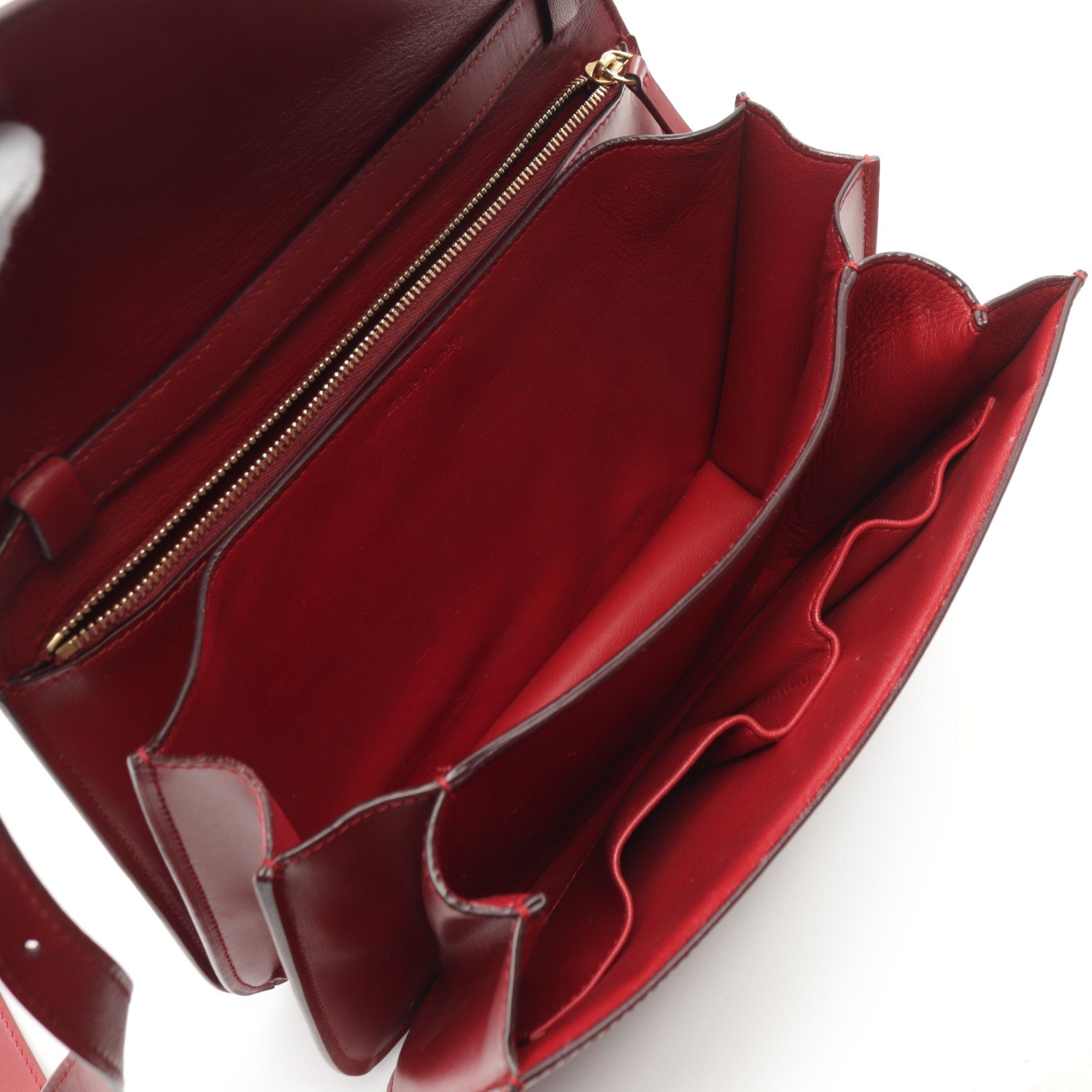 Celine Celine Classic Medium Shoulder Bag Leather Red Size ONE SIZE - 3 Thumbnail
