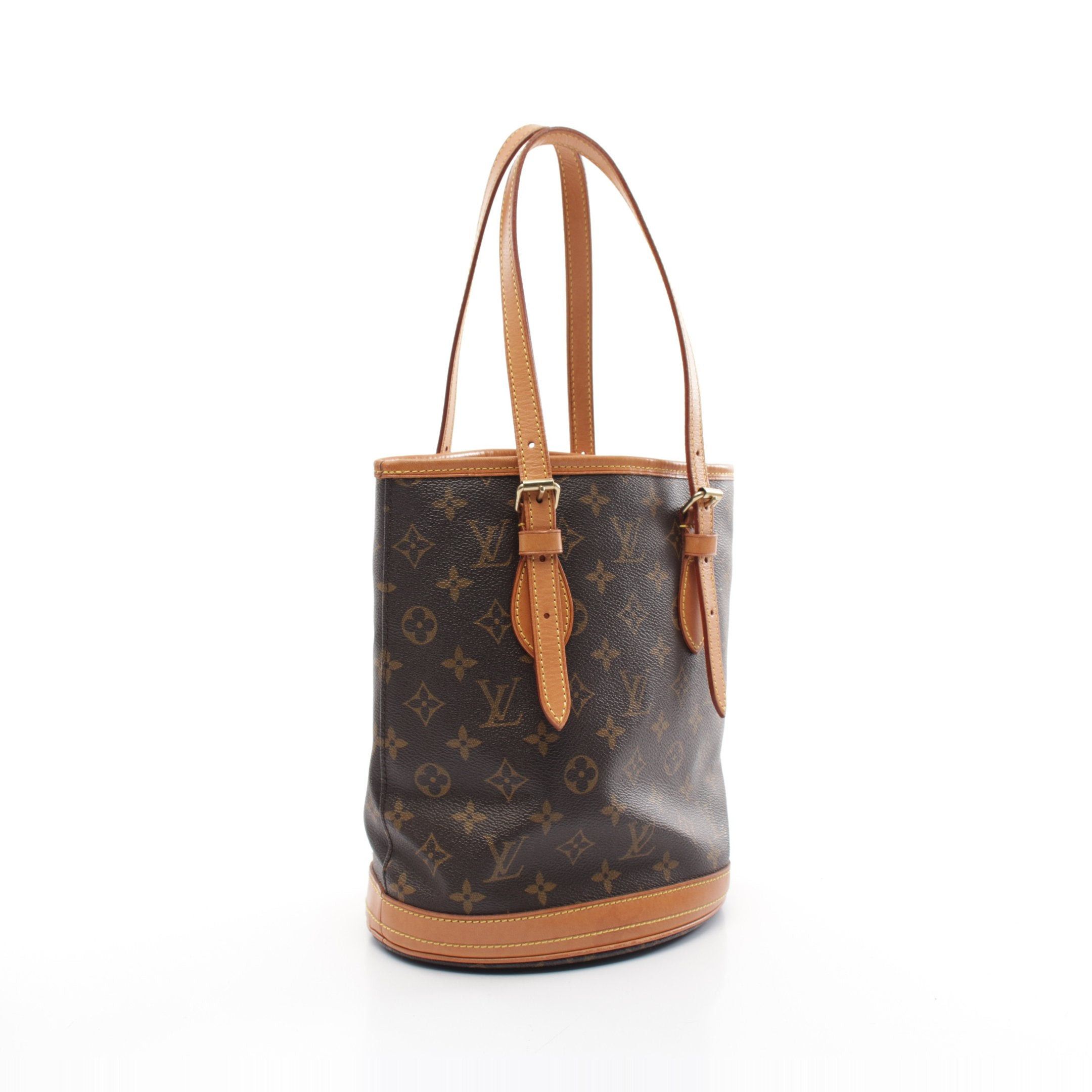 Louis Vuitton Louis Vuitton Bucket Pm Monogram Handbag Leather Brown Size ONE SIZE - 2 Thumbnail