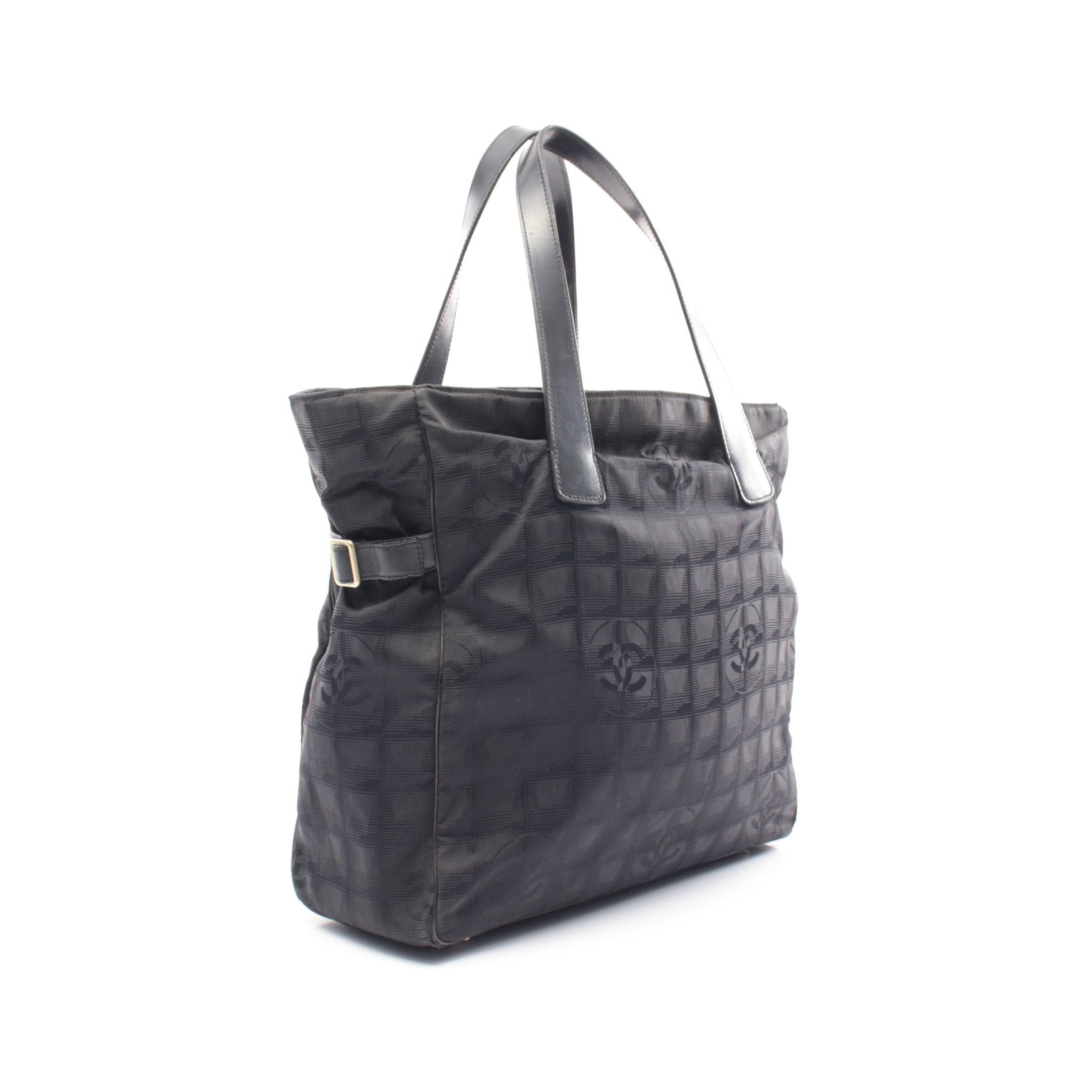 Chanel Chanel New Travel Line Gm Shoulder Bag Tote Nylon Canvas Leather Black Gold Hardware Size ONE SIZE - 2 Thumbnail