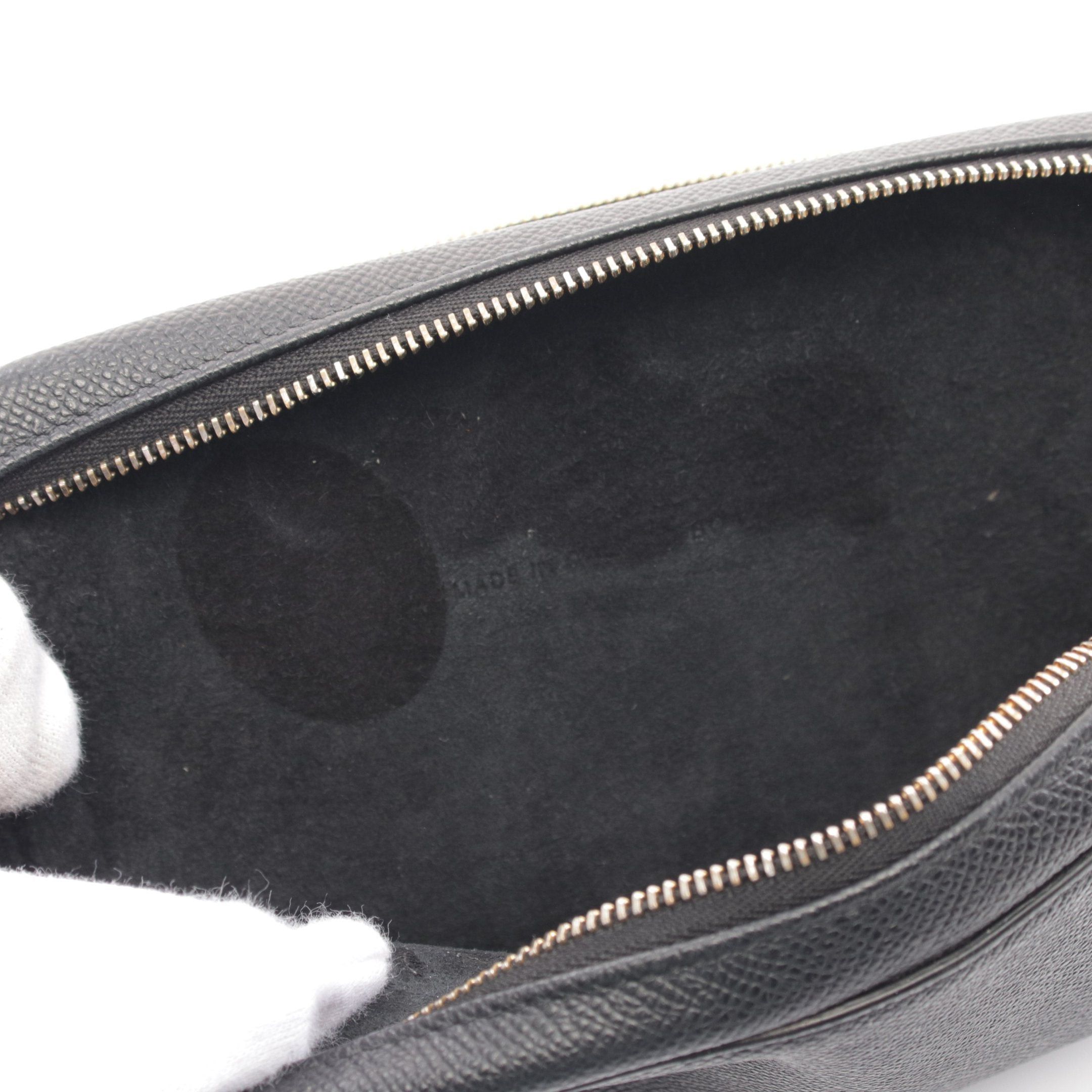 Dior Dior Karo Double Pouch Shoulder Bag Leather Black Size ONE SIZE - 5 Thumbnail