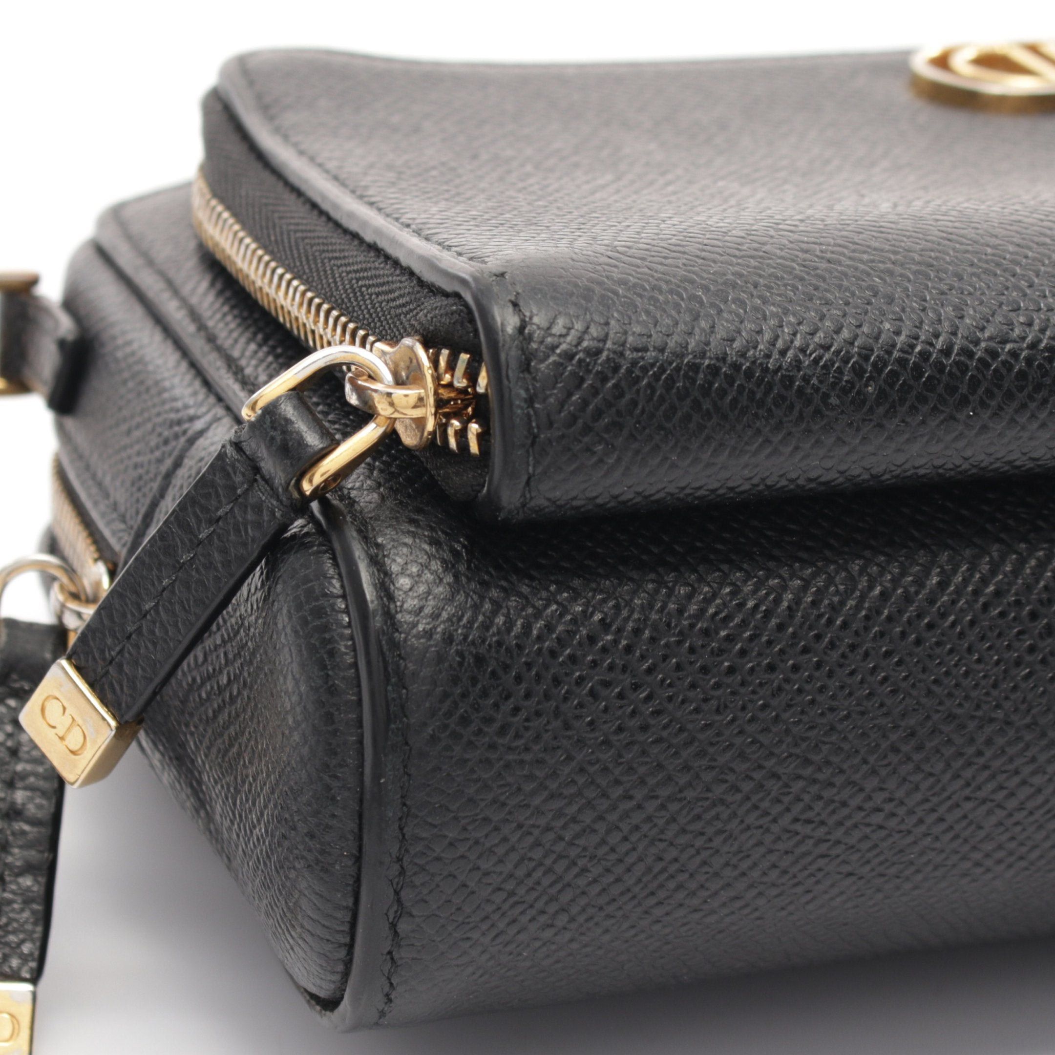 Dior Dior Karo Double Pouch Shoulder Bag Leather Black Size ONE SIZE - 8 Thumbnail