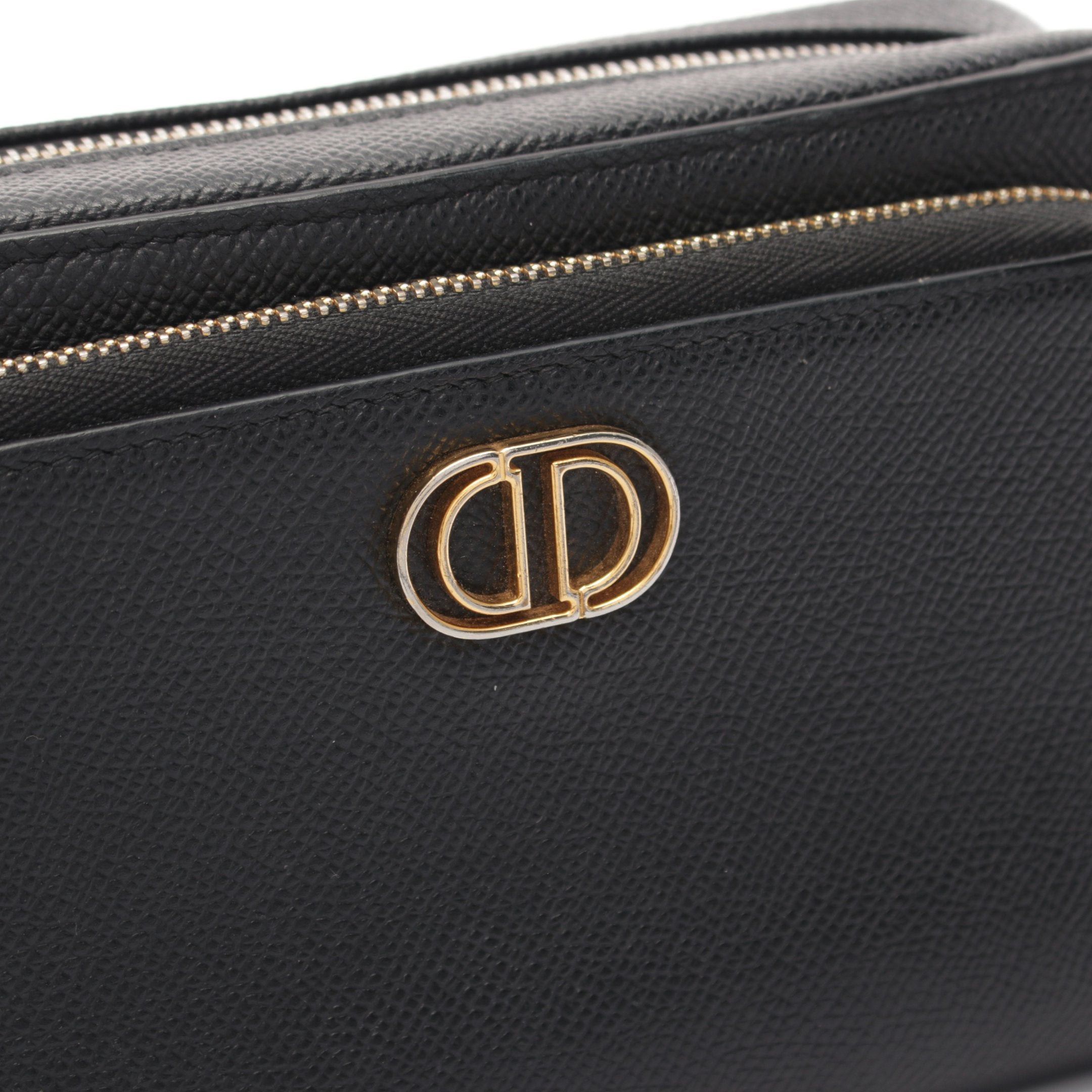 Dior Dior Karo Double Pouch Shoulder Bag Leather Black Size ONE SIZE - 9 Thumbnail